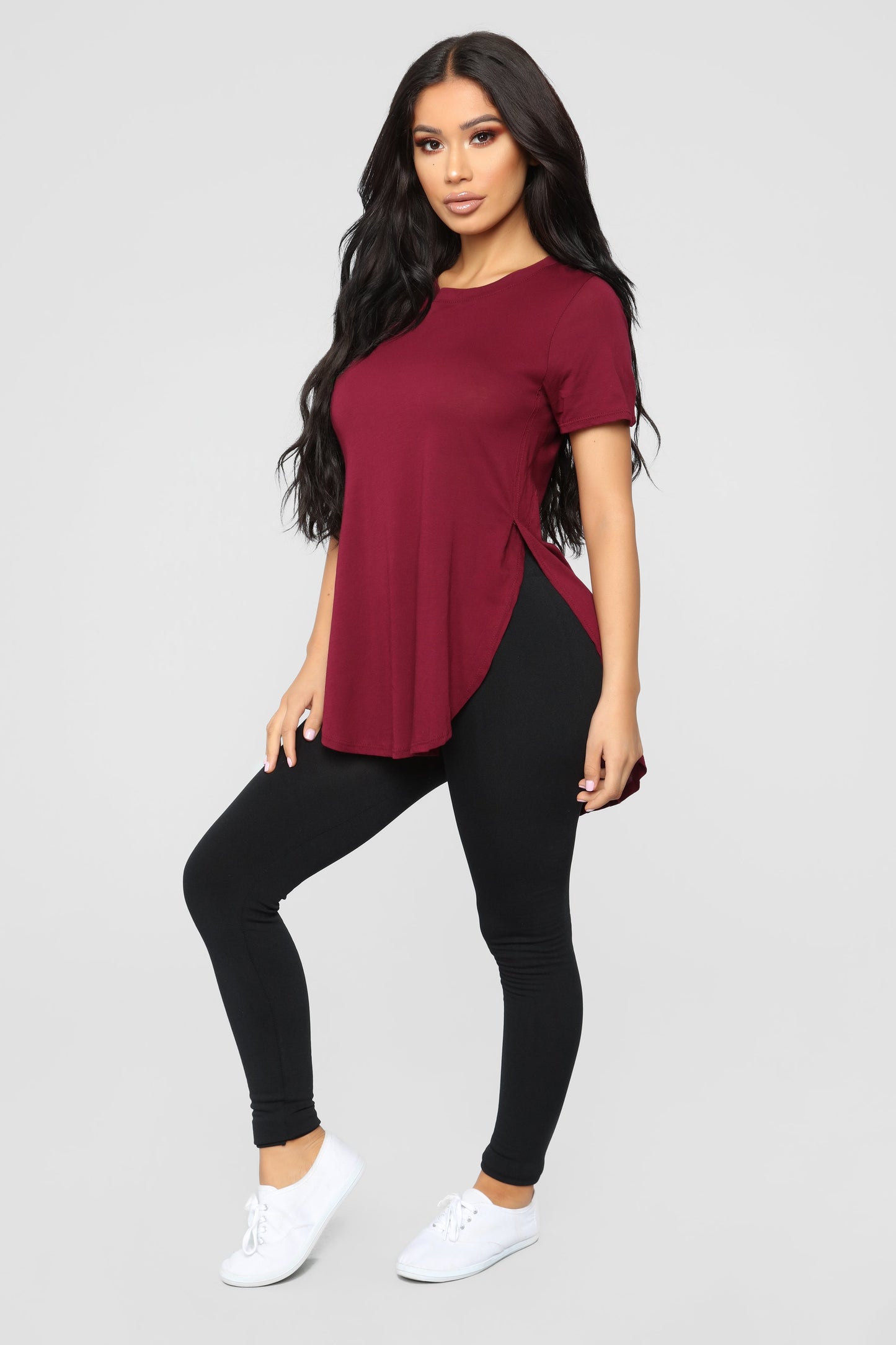 Laid Back Tee - Burgundy