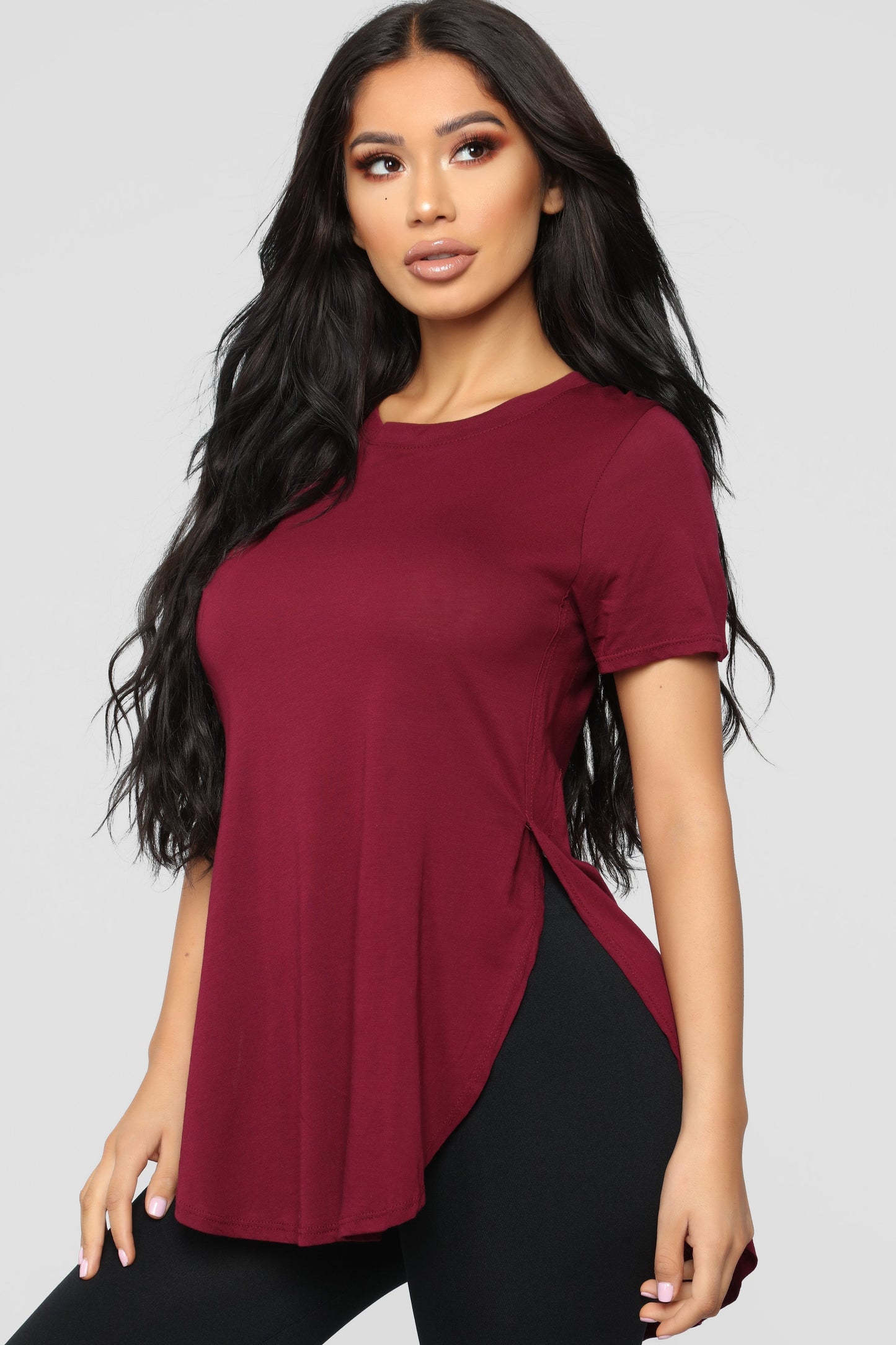 Laid Back Tee - Burgundy