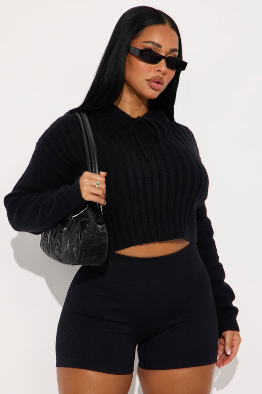 Coco Hooded Sweater - Black