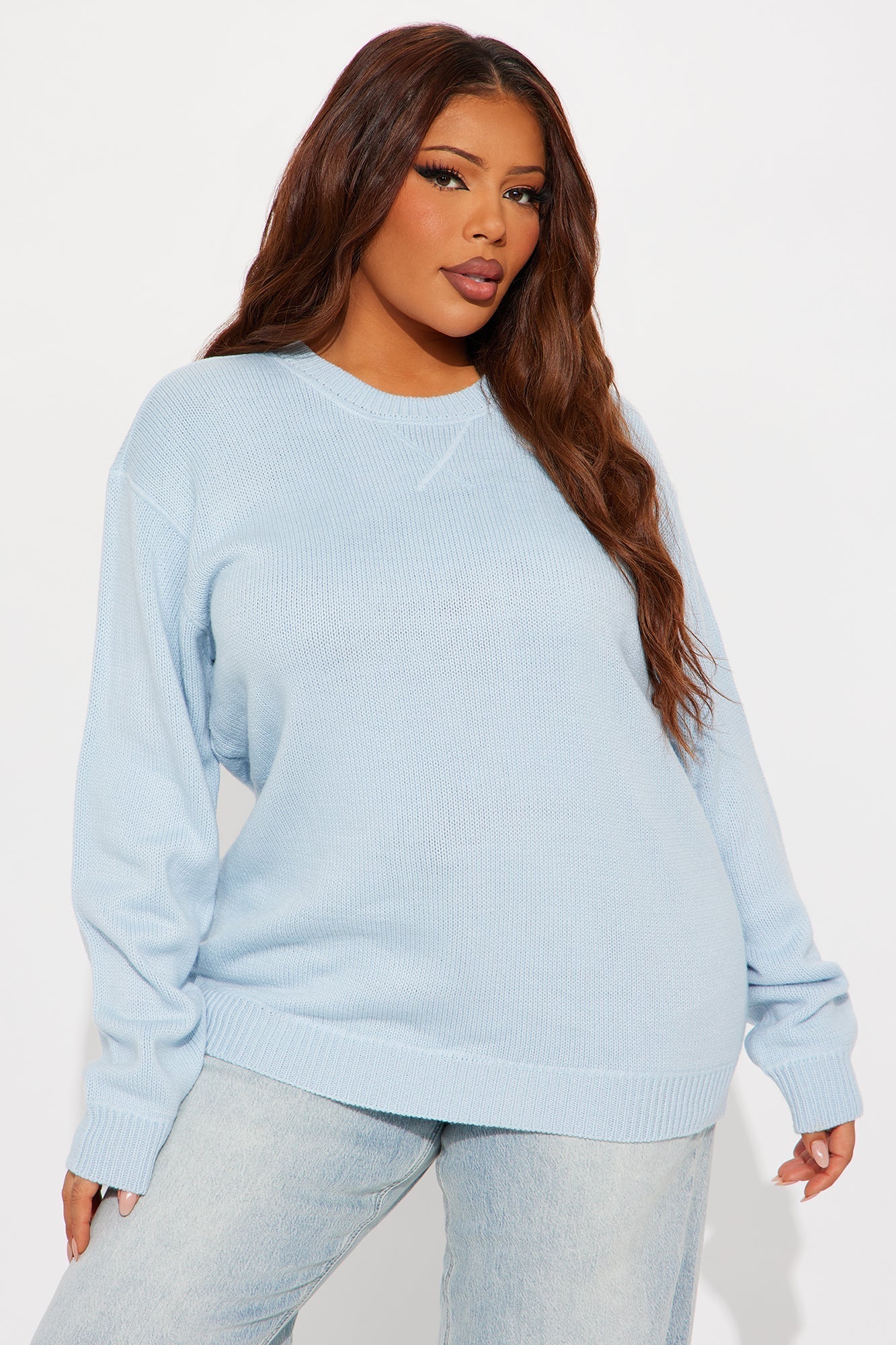 The Cozy Days Pullover Sweater - Ice Blue