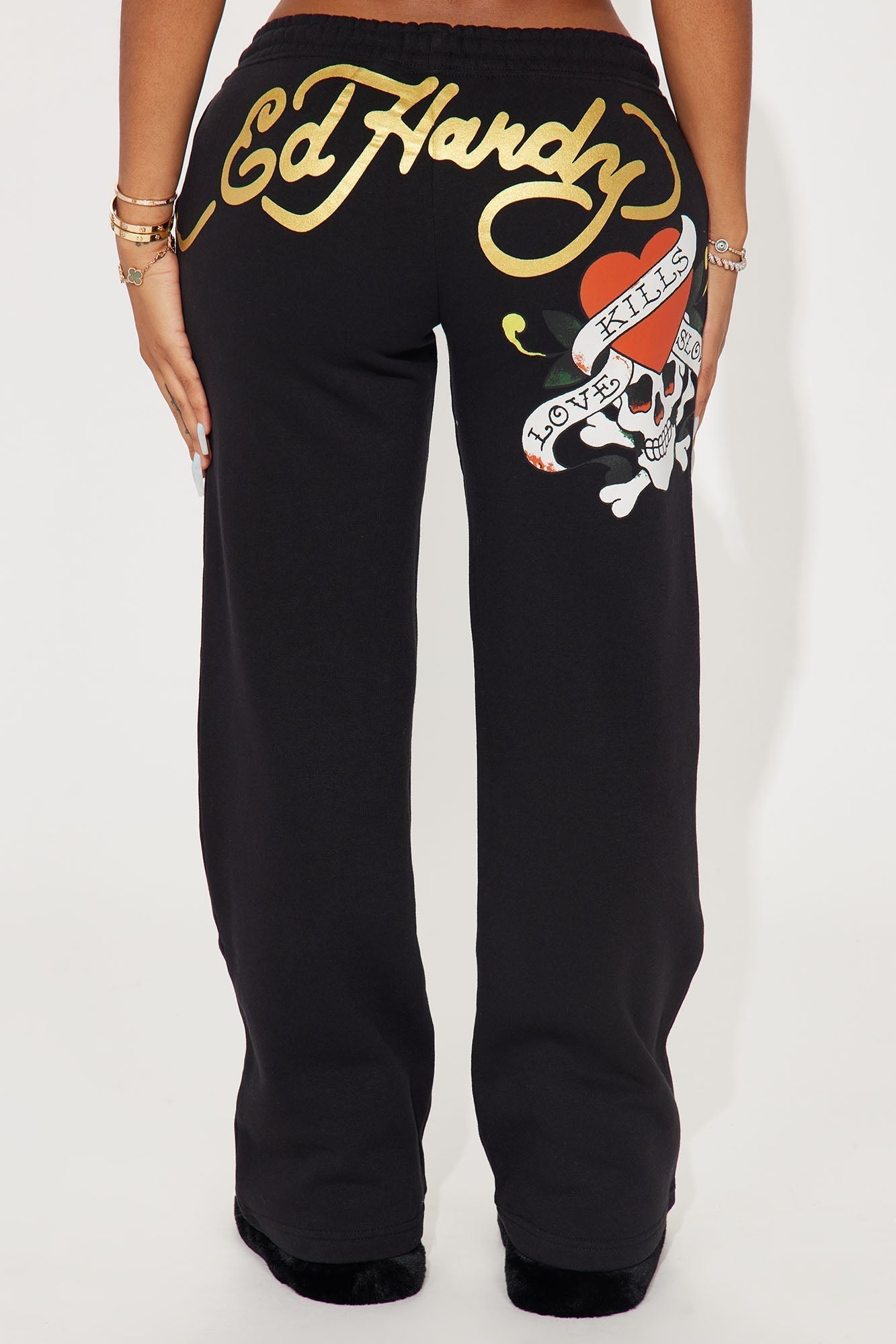 Love Kills Ed Hardy Pant - Black
