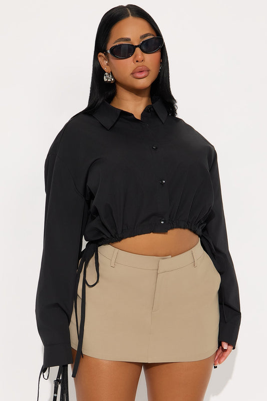 Perfect Illusion Poplin Shirt - Black