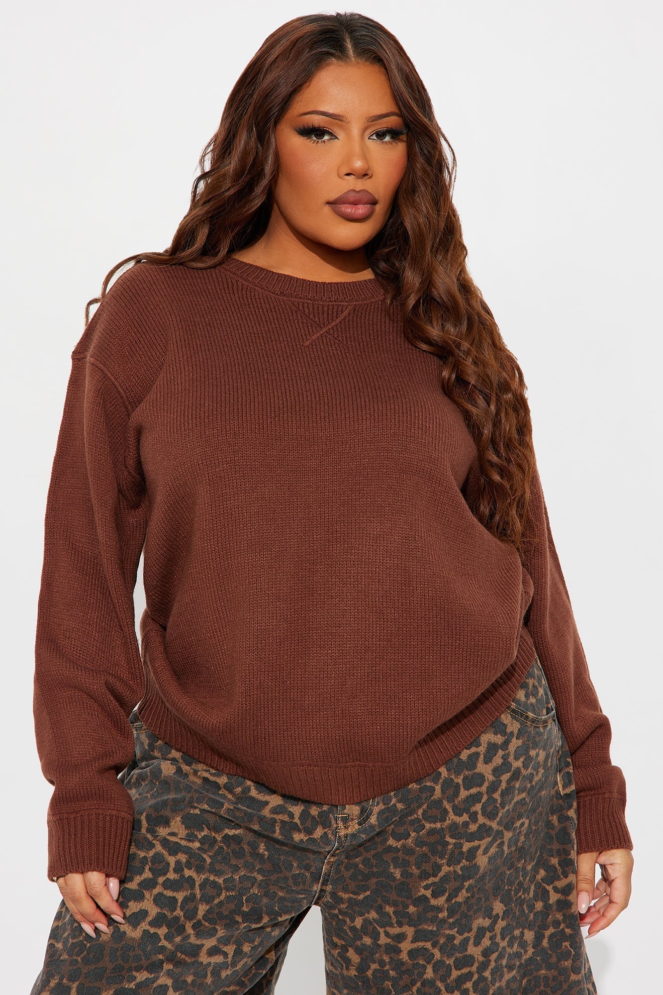 The Cozy Days Pullover Sweater - Chestnut