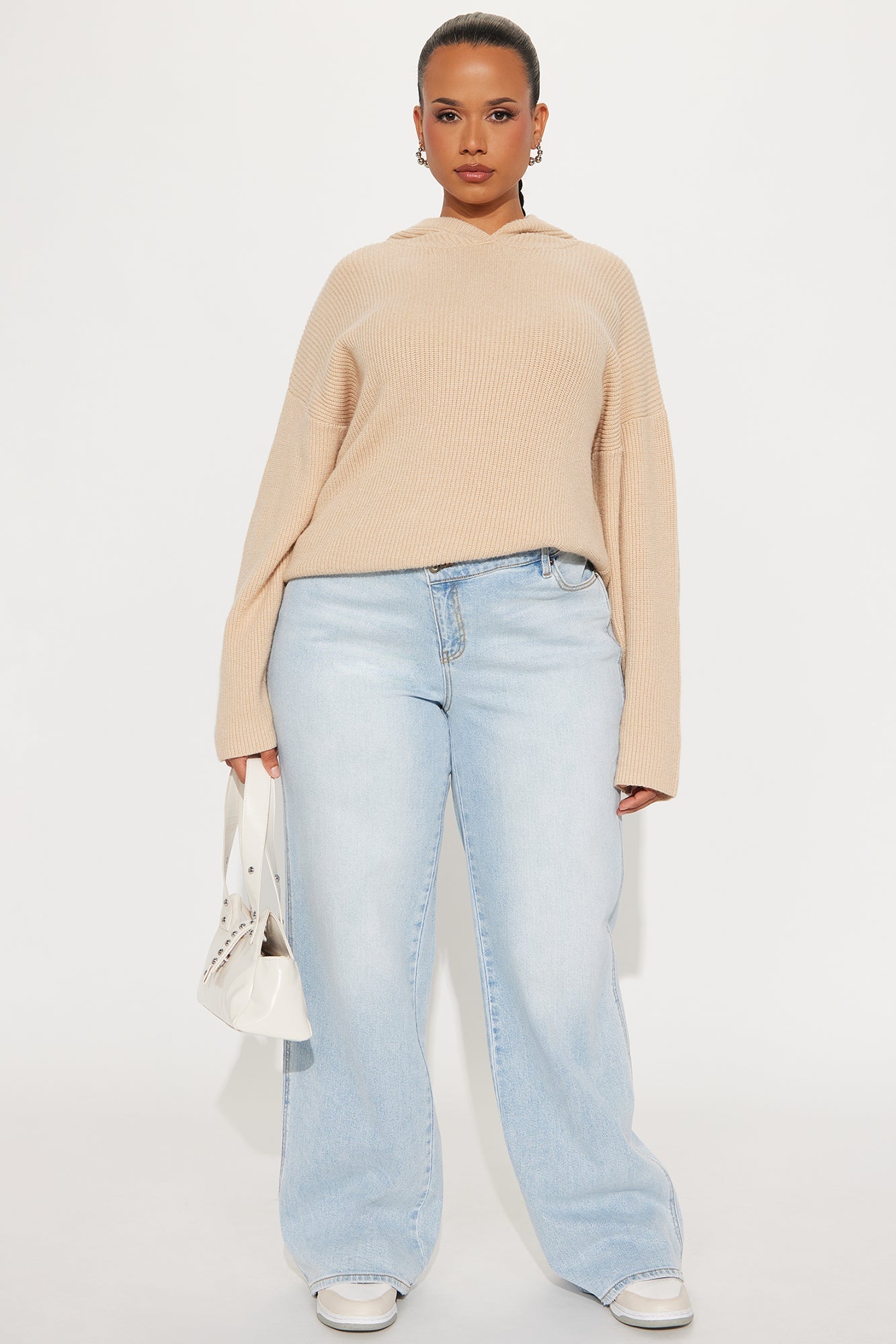 The Coziest Hooded Sweater - Beige