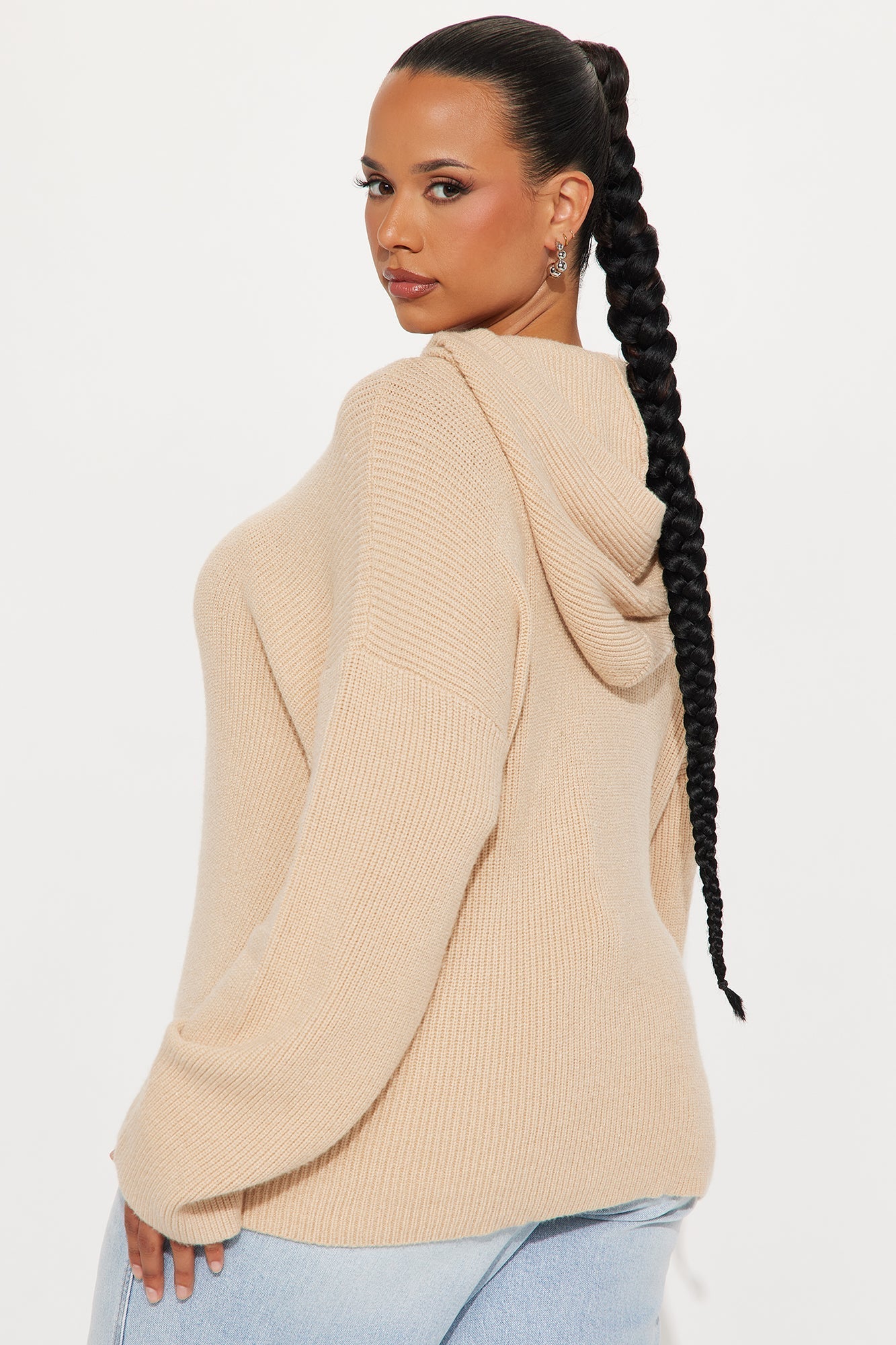 The Coziest Hooded Sweater - Beige