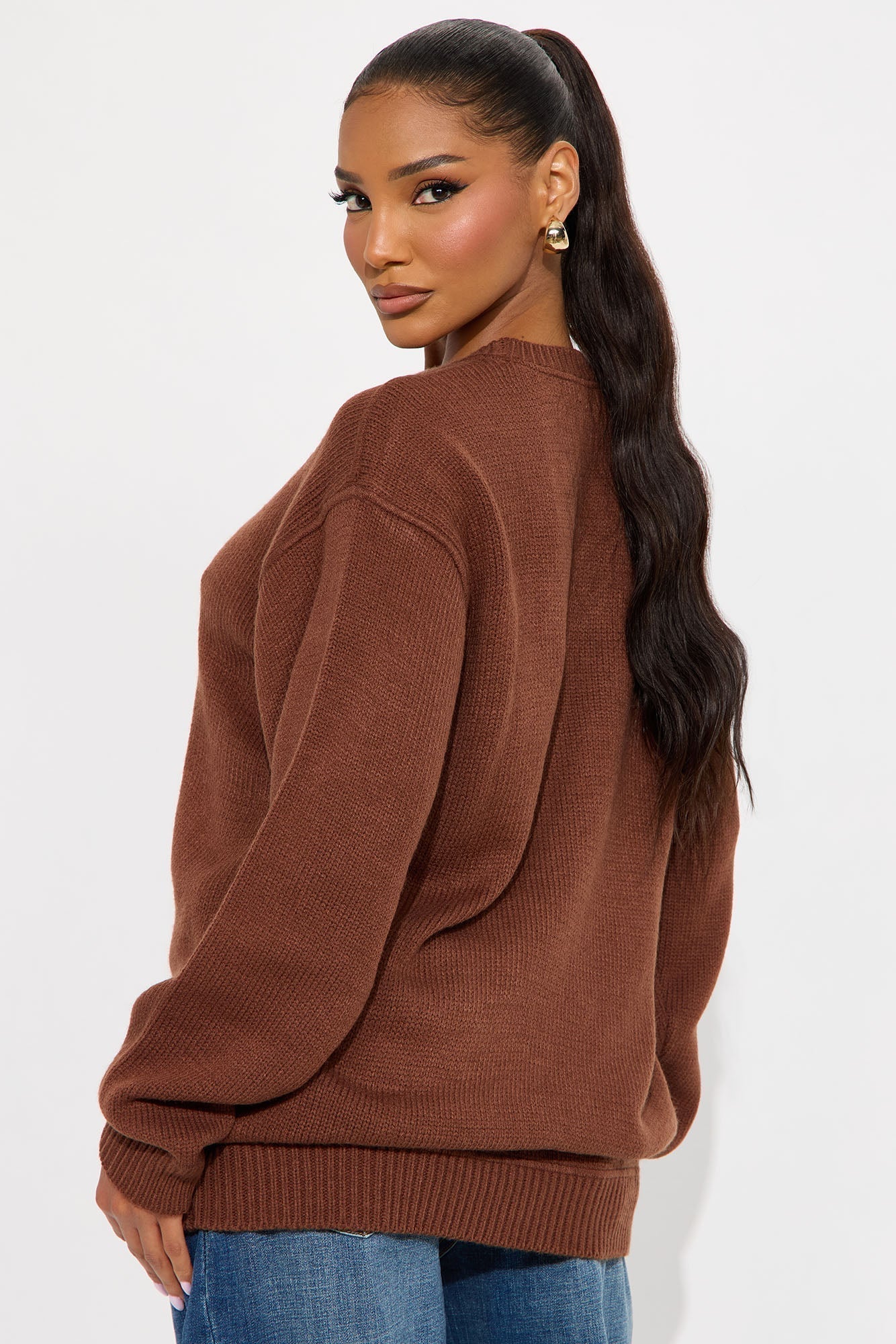 The Cozy Days Pullover Sweater - Chestnut