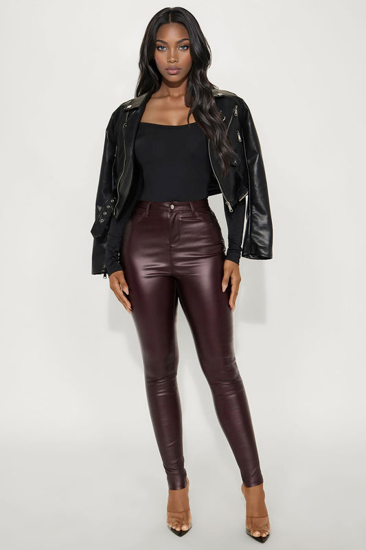 Sammie High Rise Pants - Wine