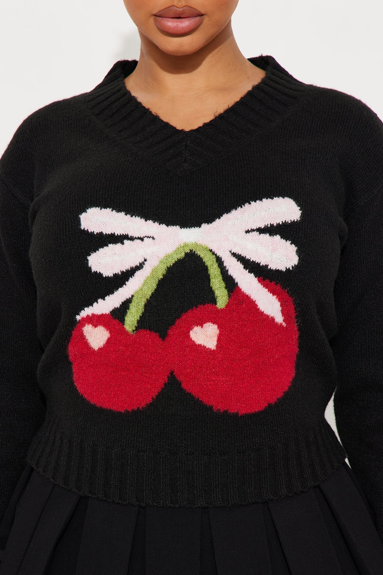 Cherry Girl Sweater - Black/combo