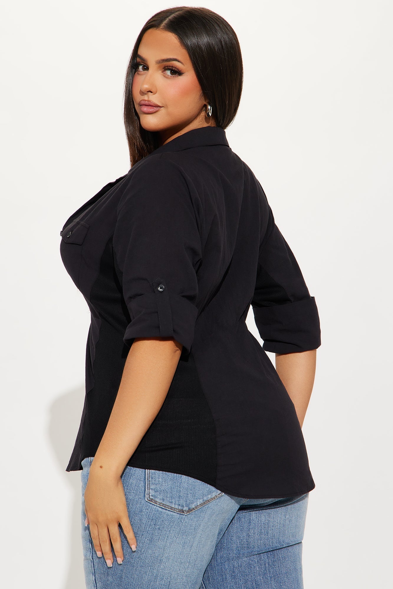 Taylor Button Down Top - Black