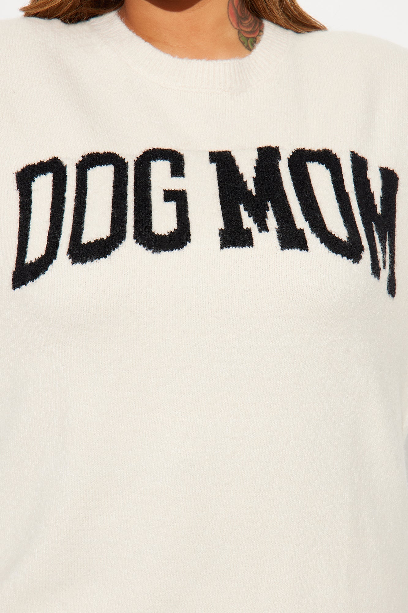 Dog Mom Sweater - Ivory/combo