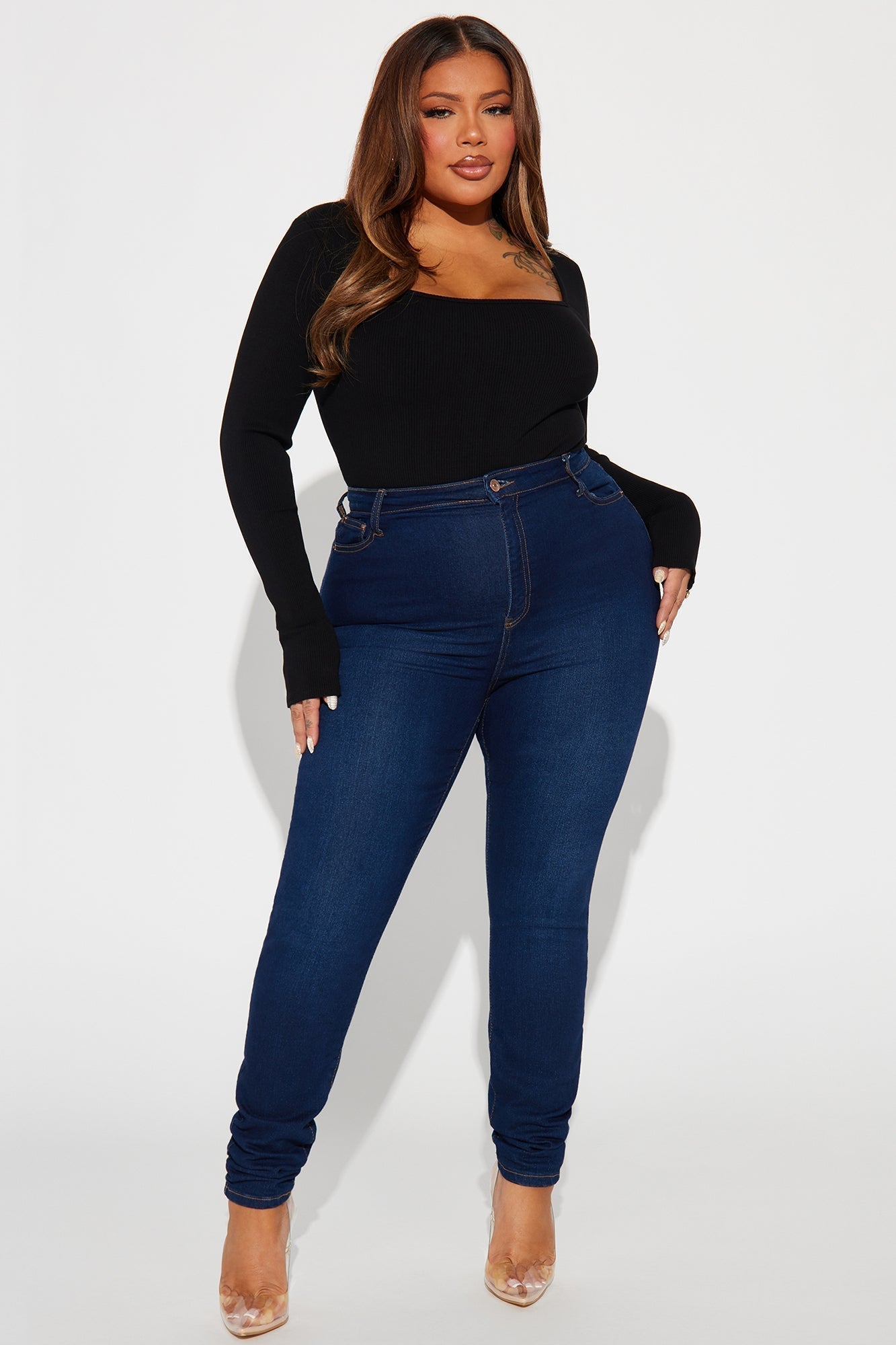 Arianna Snatched Bodysuit - Black