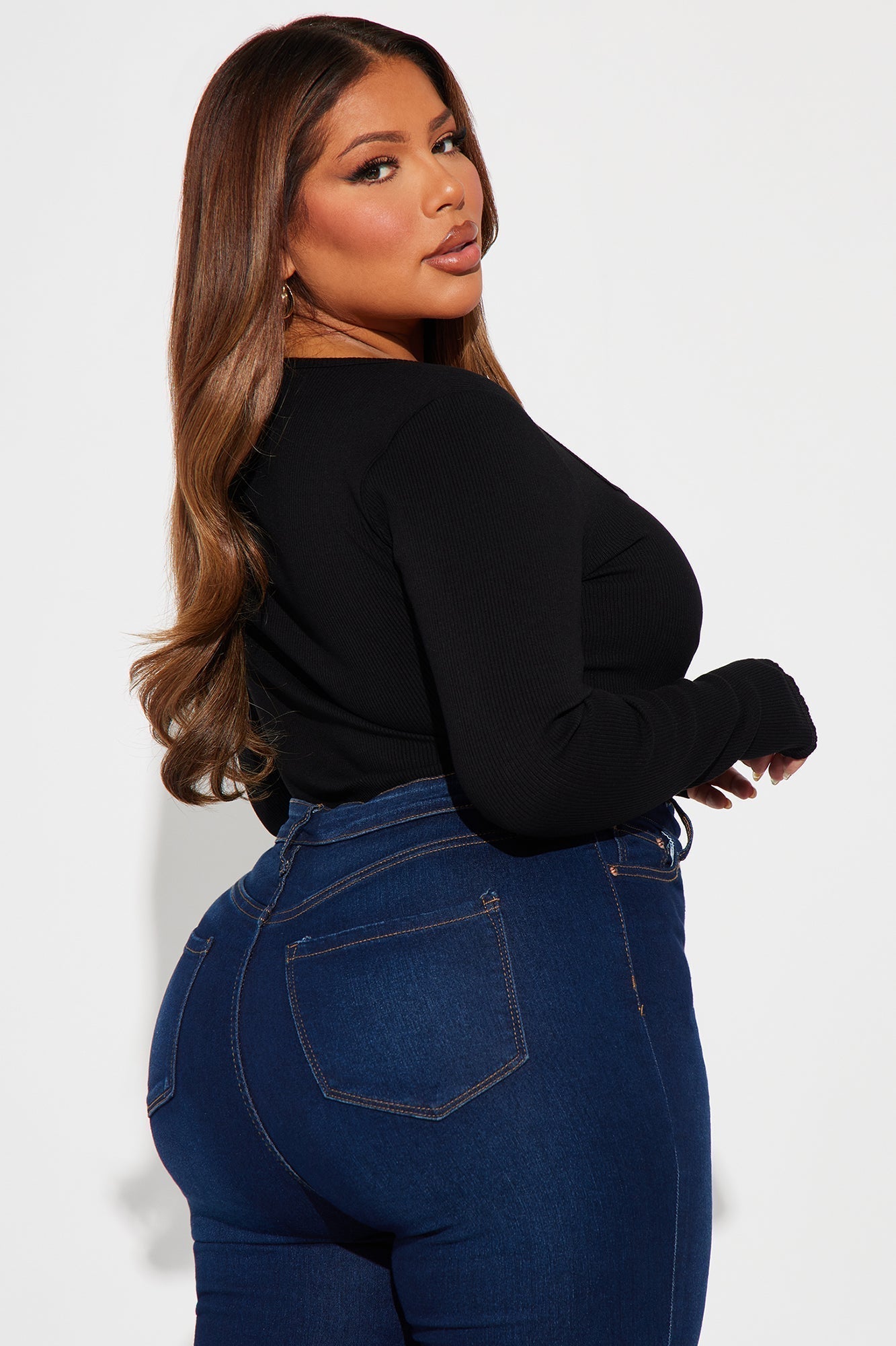 Arianna Snatched Bodysuit - Black