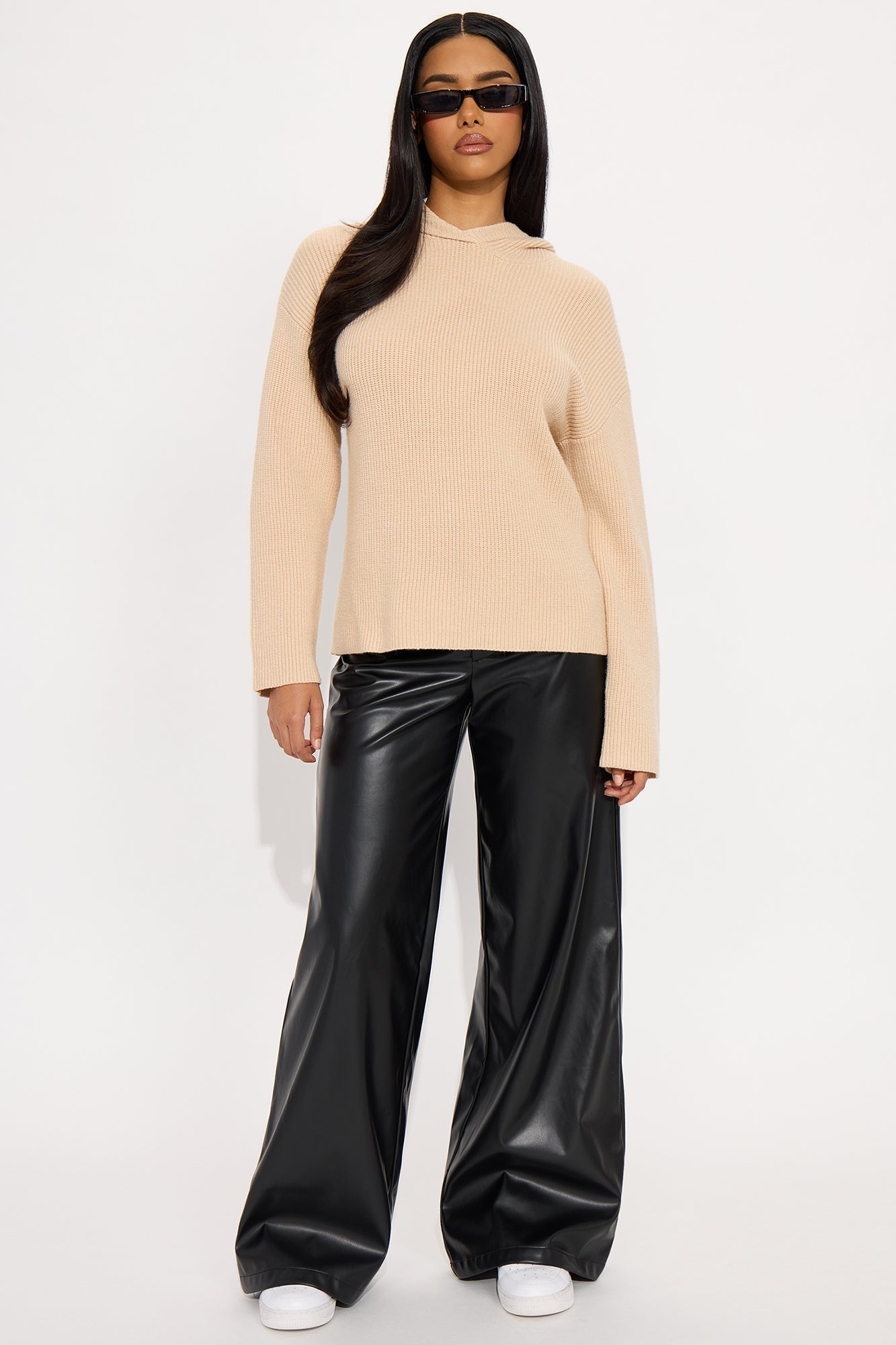 The Coziest Hooded Sweater - Beige