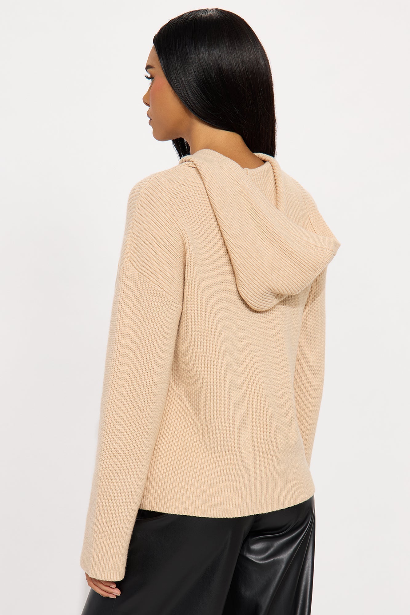 The Coziest Hooded Sweater - Beige