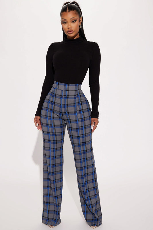 Victoria High Waisted Dress Pant - Grey/combo