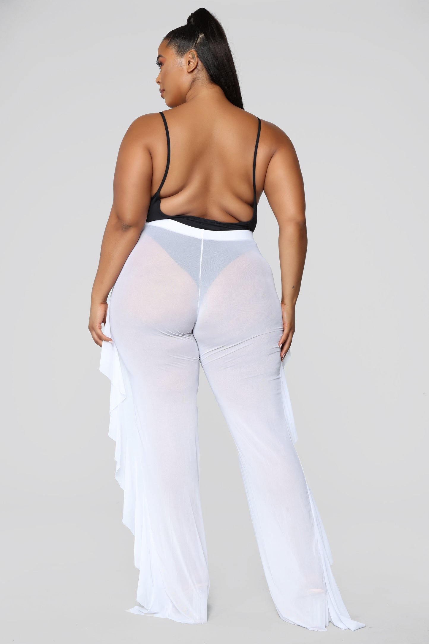 Sunshine See Through Cover Up Pant - White