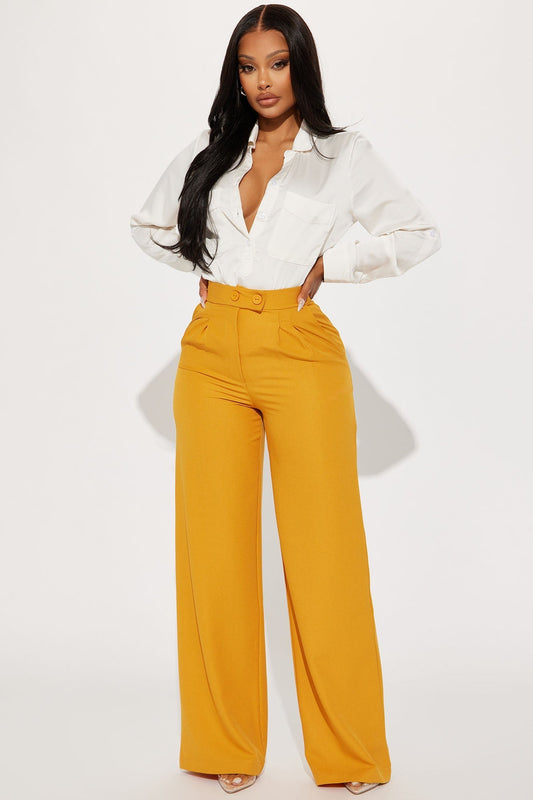 Feeling Focused Trouser - Mustard