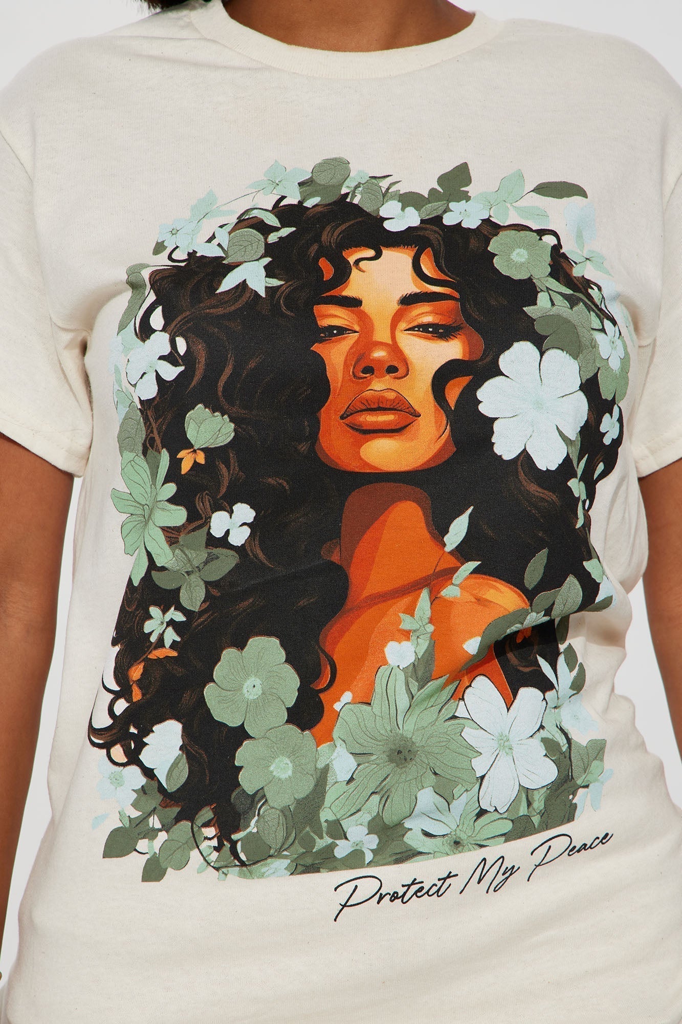 Protect My Peace Graphic Tee - Natural/Combo