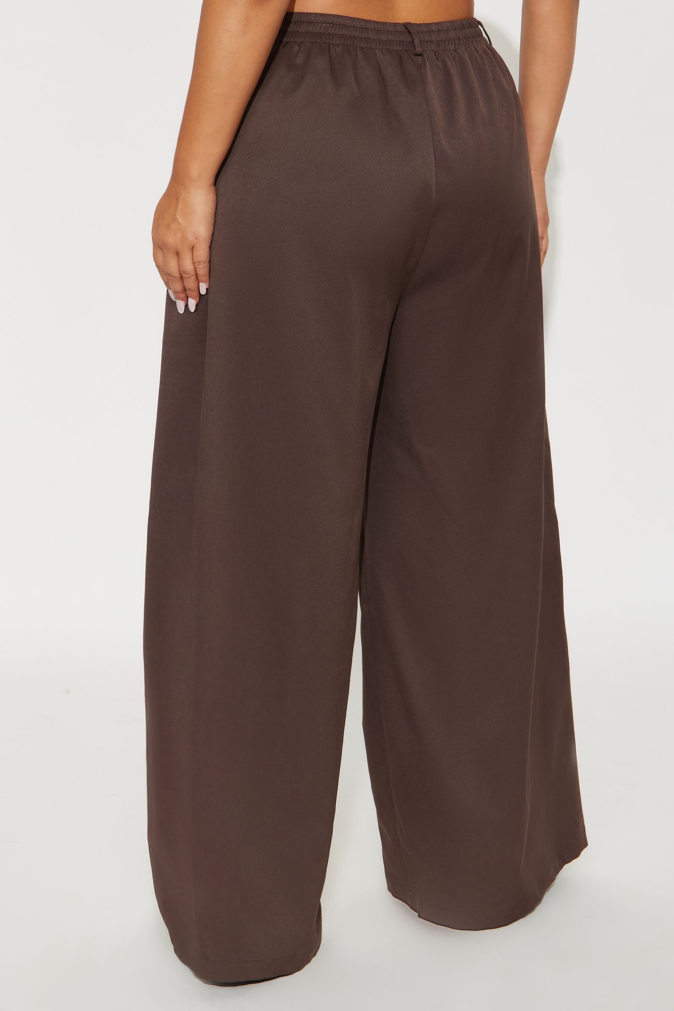 Denise Wide Leg Pant 33″ - Brown