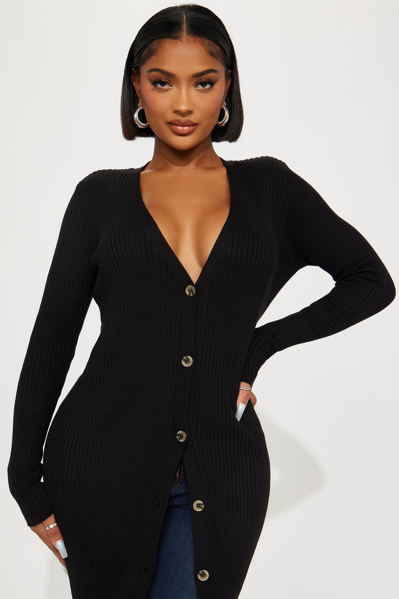 Rissa Cardigan Sweater - Black