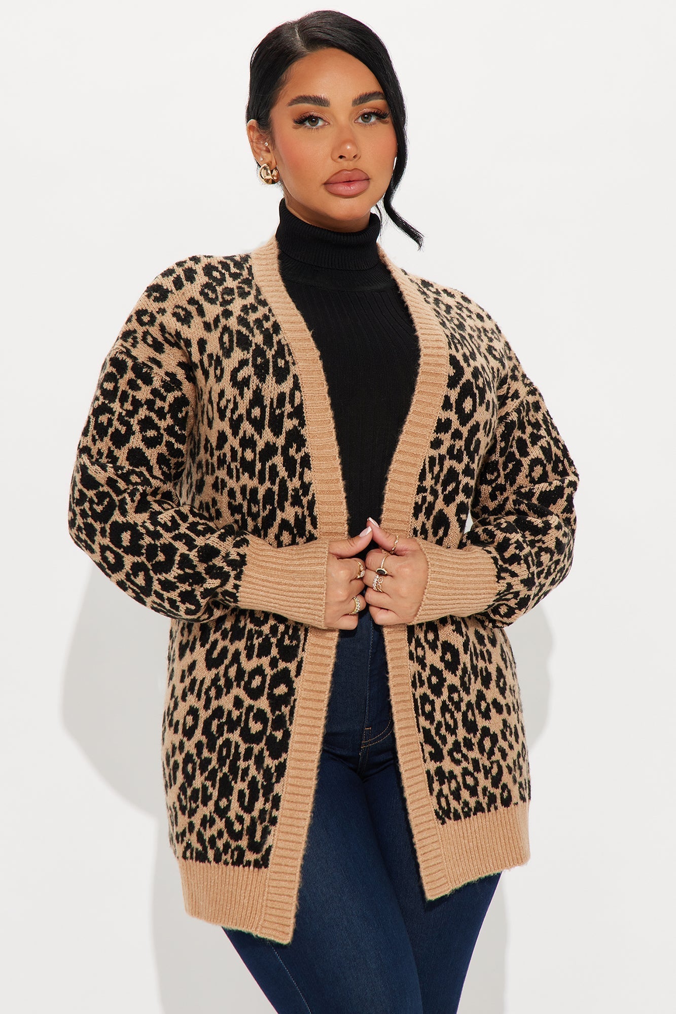 On The Wild Side Leopard Cardigan - Brown/combo
