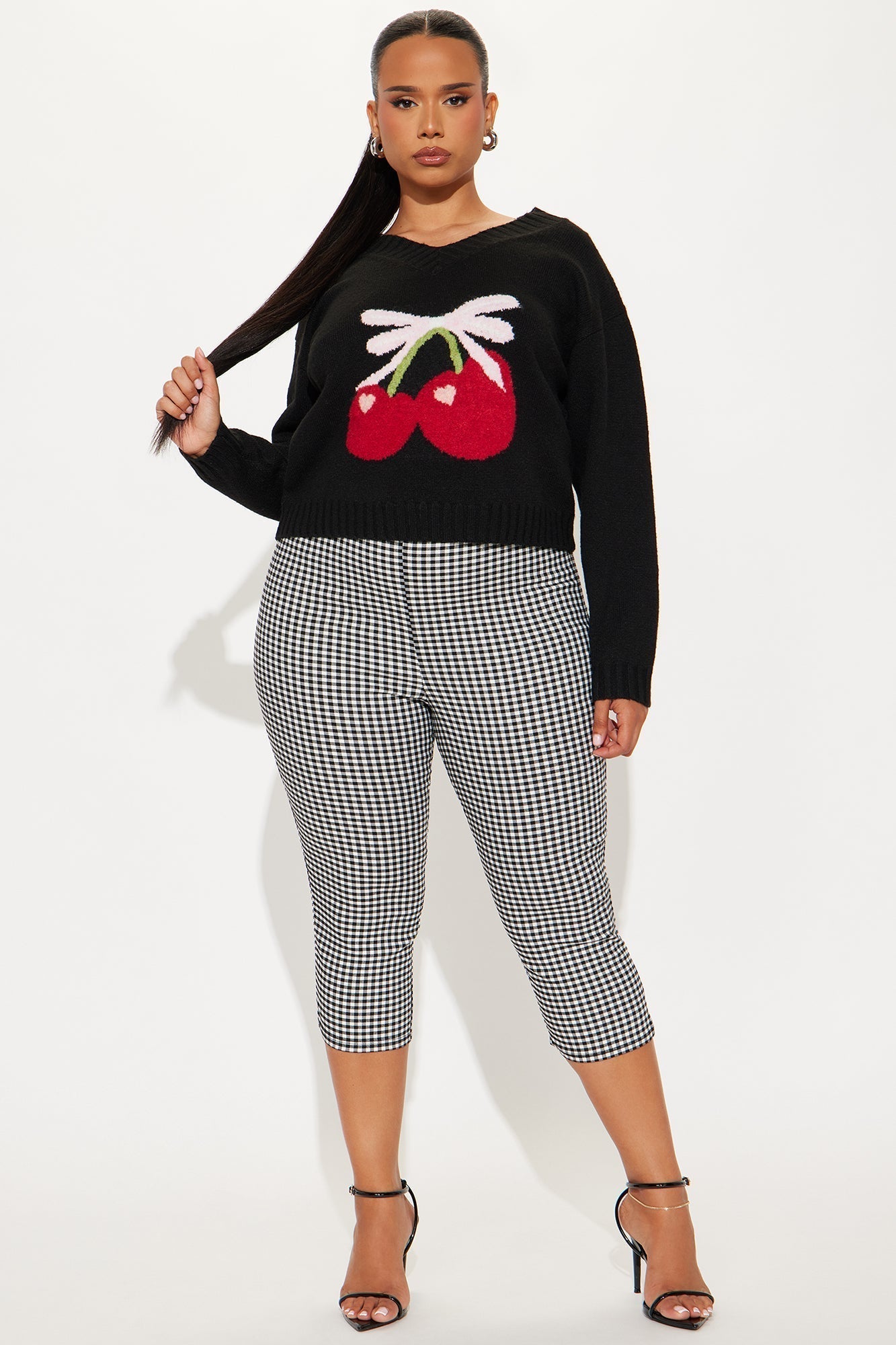 Cherry Girl Sweater - Black/combo