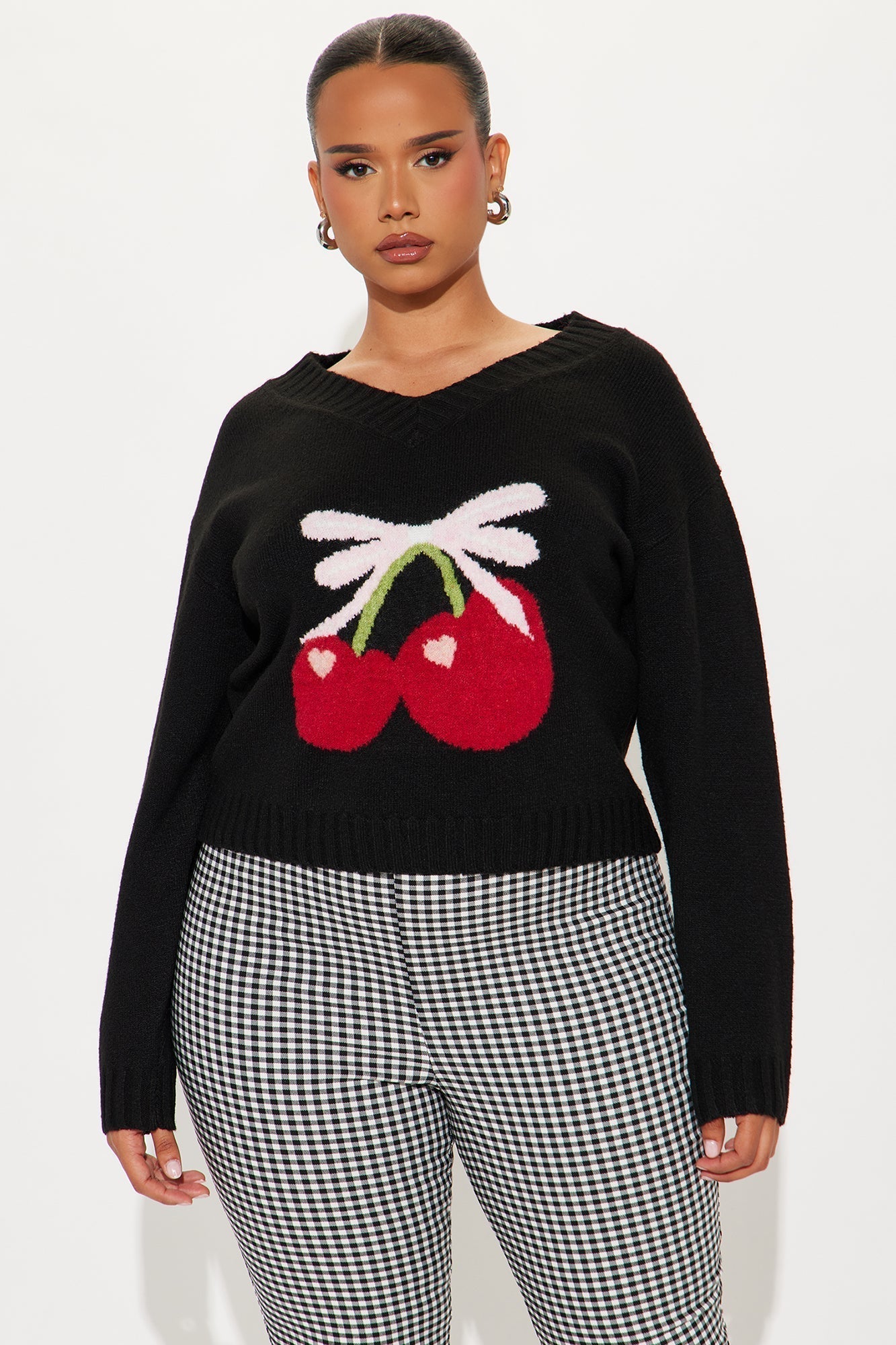Cherry Girl Sweater - Black/combo