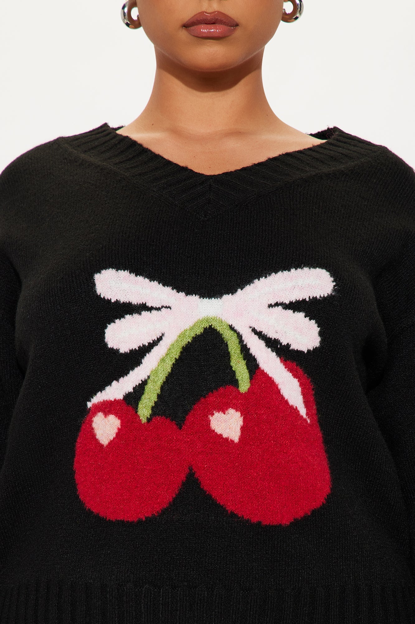 Cherry Girl Sweater - Black/combo