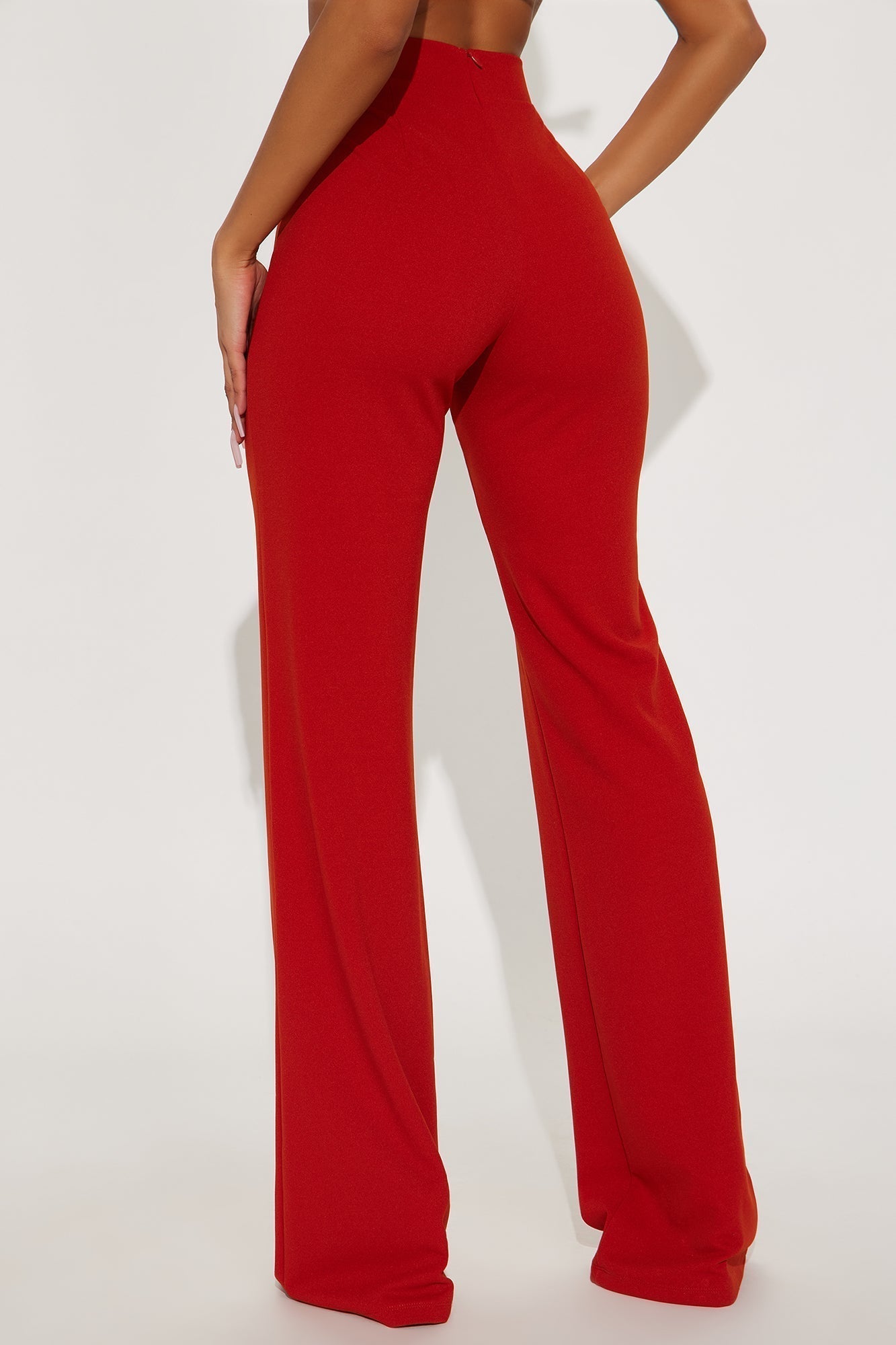 Tall Victoria High Waisted Dress Pants - Rust