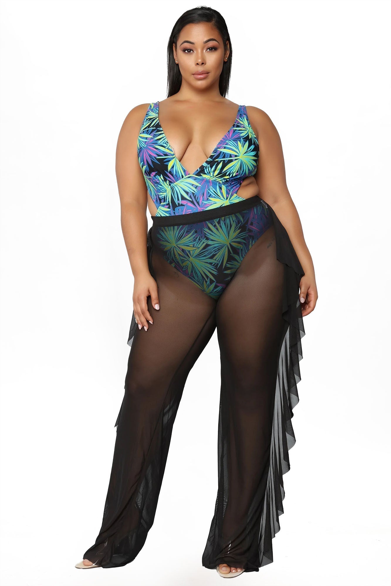 Sunshine See Through Cover Up Pant - Black