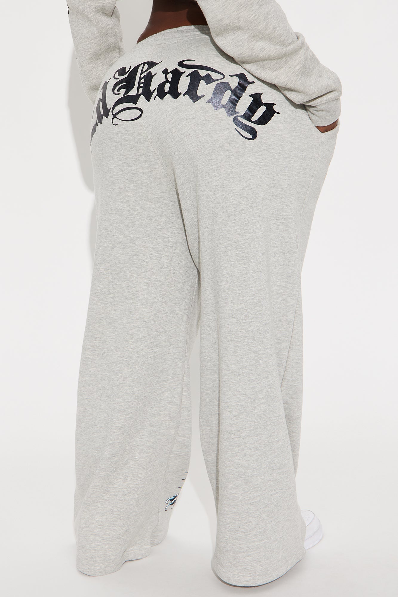 Heart Of Roses Ed Hardy Pant - Heather Grey