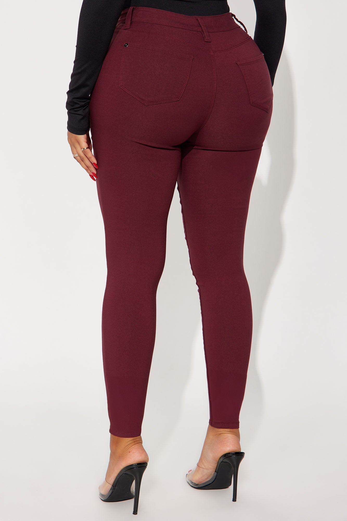 Hyperstretch Skinny Pants - Wine