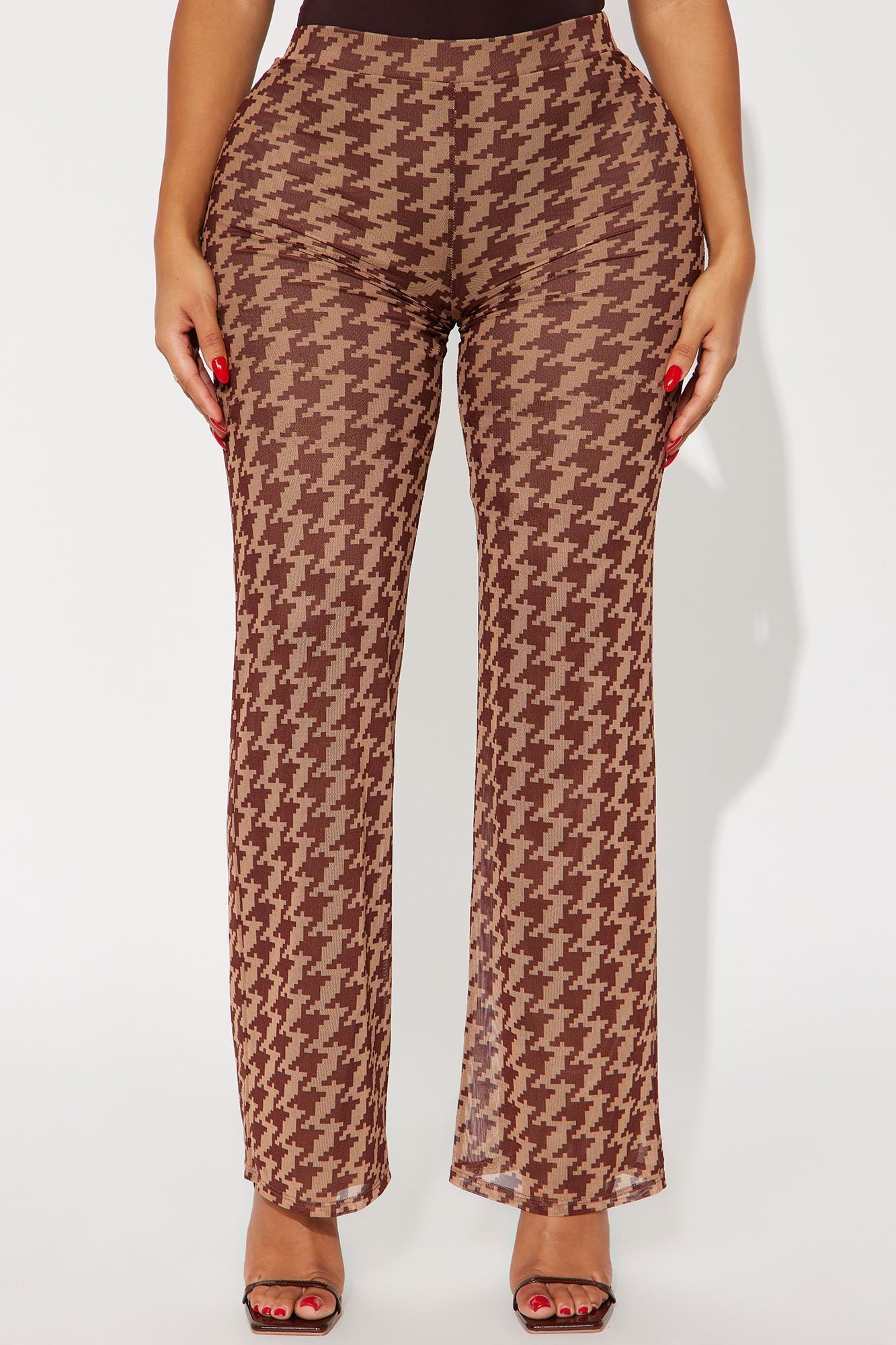 Indie Houndstooth Mesh Pant 33″ - Brown/combo