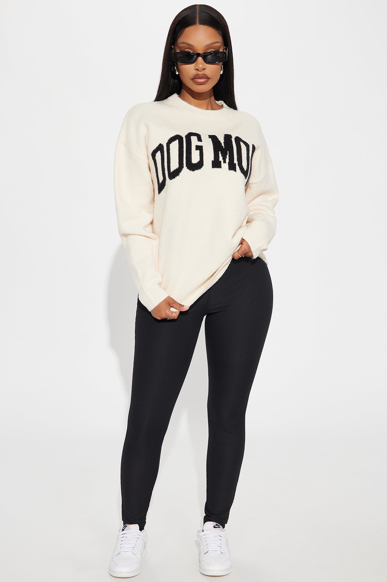 Dog Mom Sweater - Ivory/combo