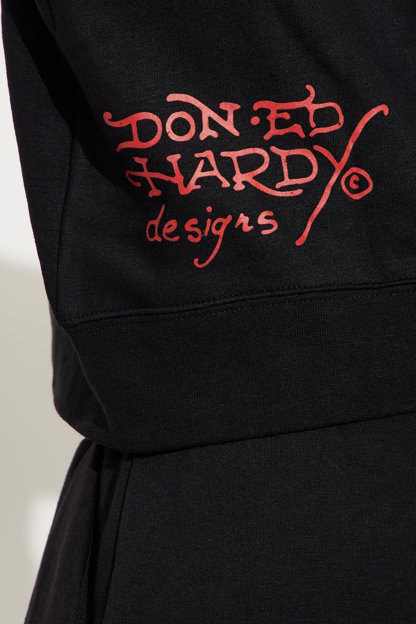 Ed Hardy NYC Zip Front Hoodie - Black