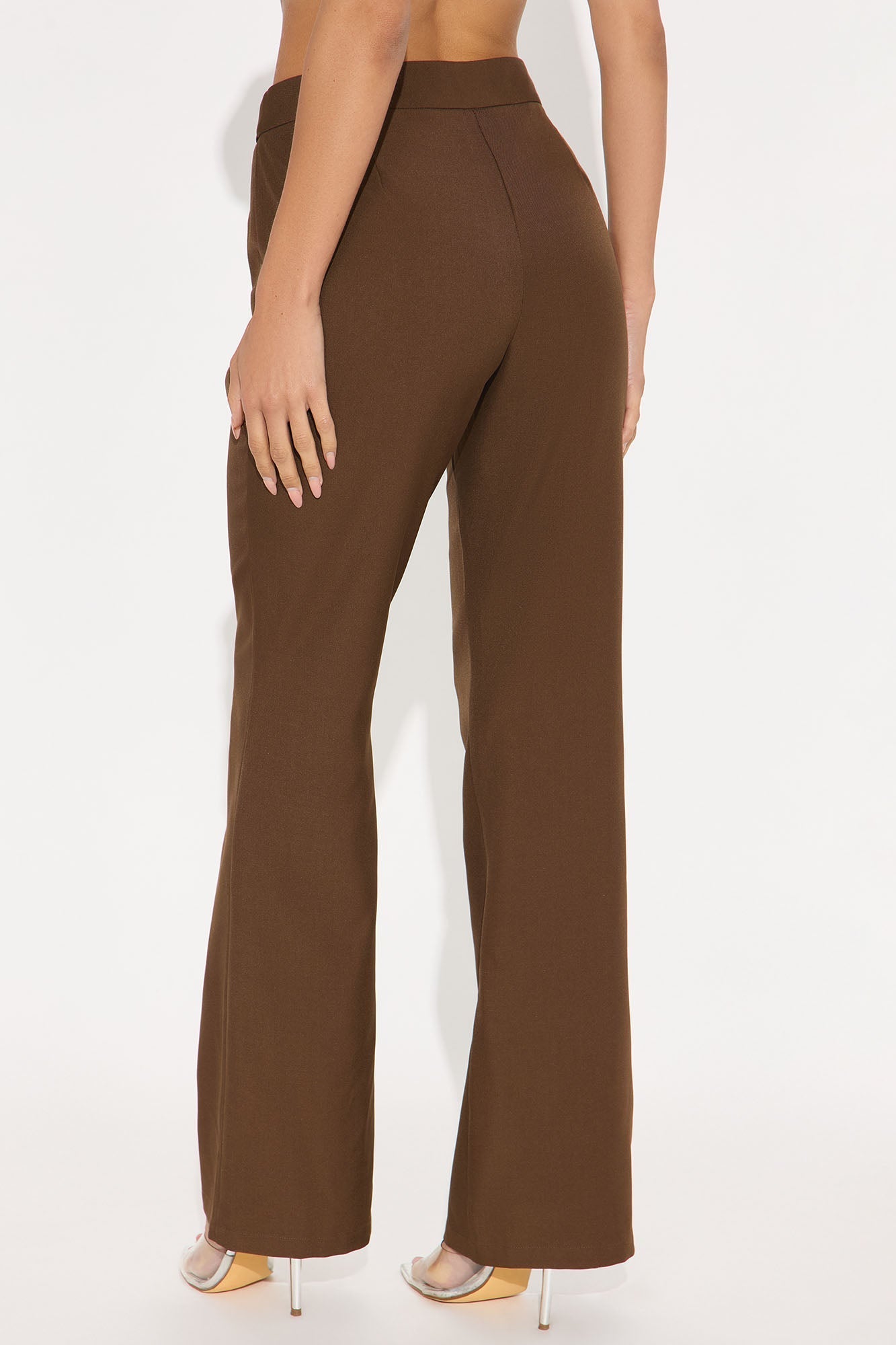 Giana Belted Trouser Pant 33″ - Brown