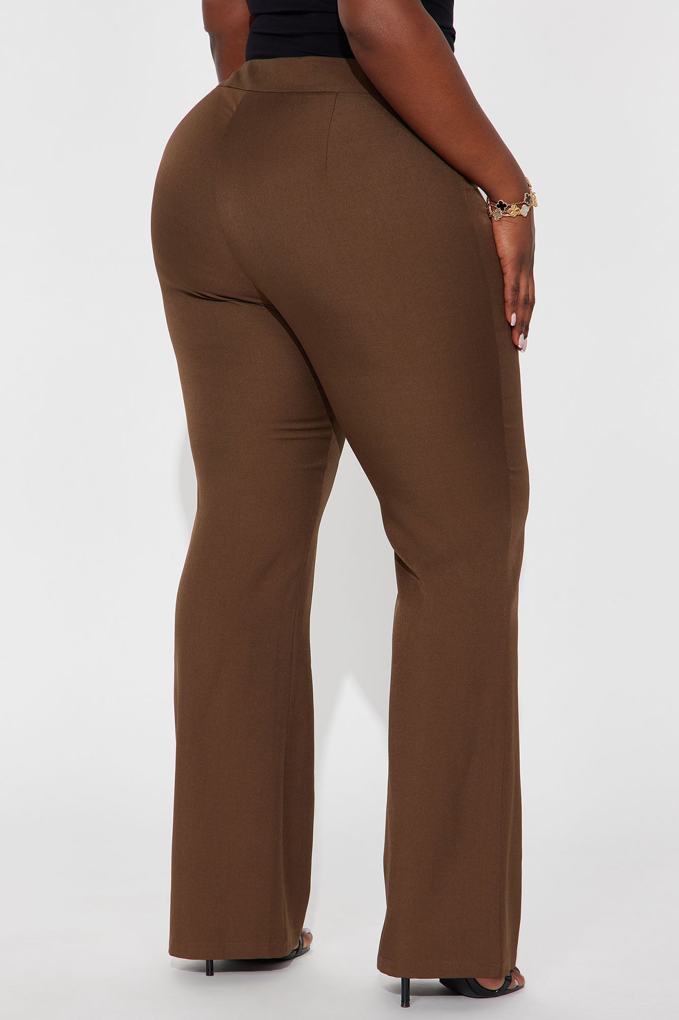 Giana Belted Trouser Pant 33″ - Brown