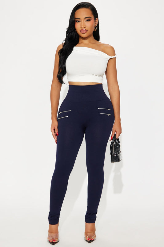 Kiss And Make Up Seamless Leggings - Navy