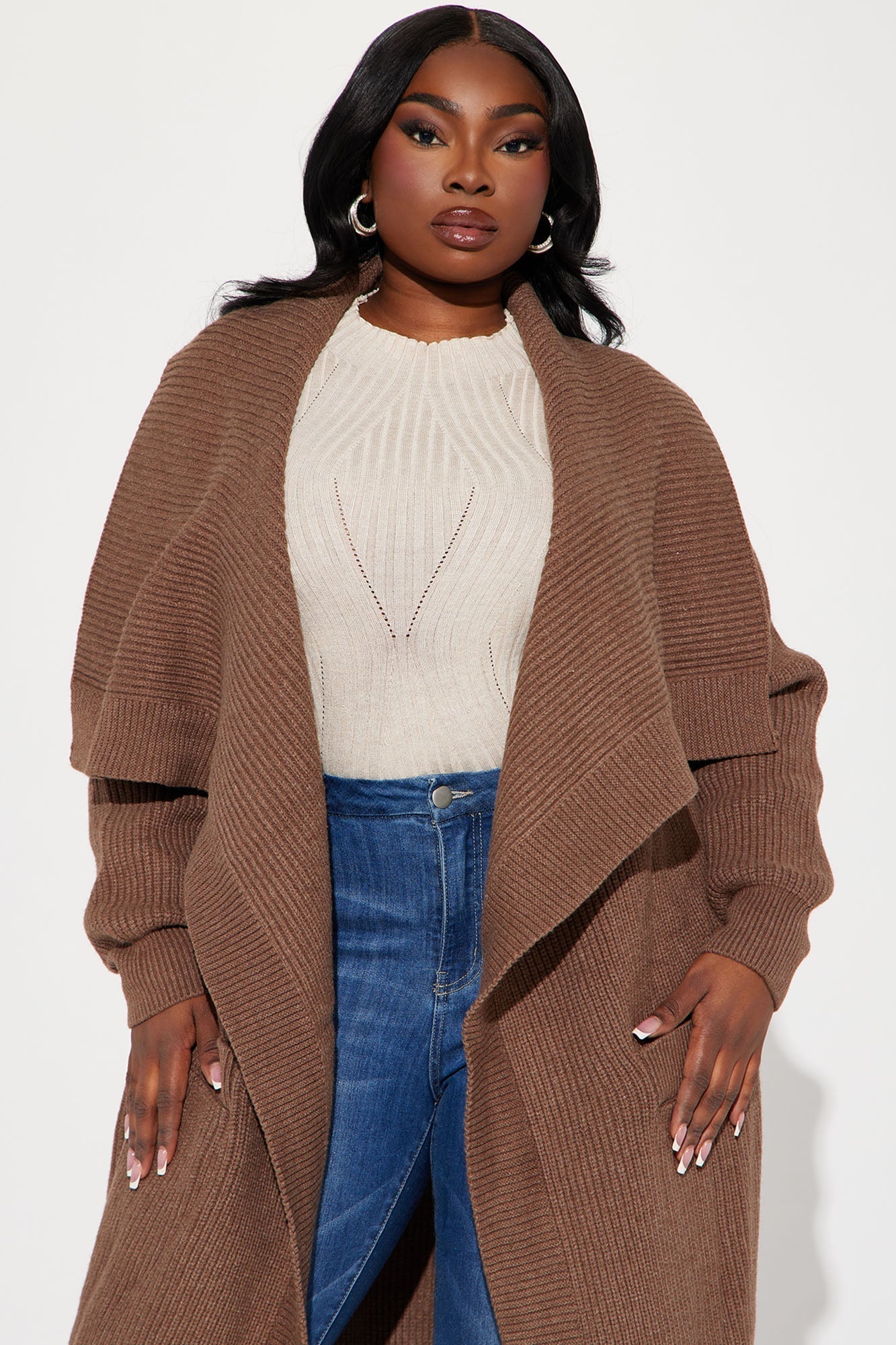 Aspen Sweater Coat - Brown