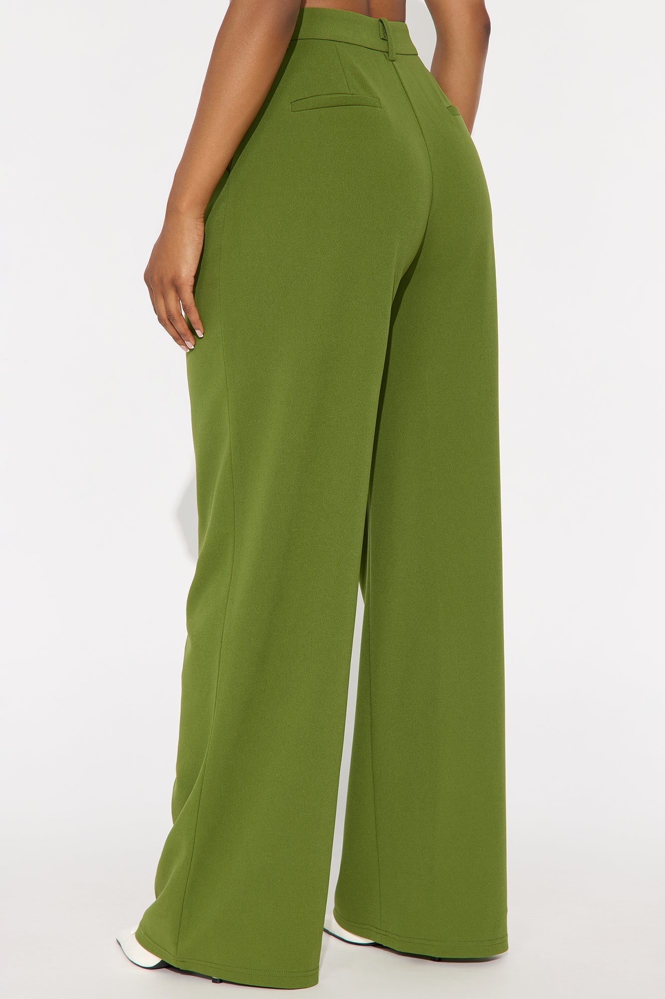 Elma Wide Leg Trouser - Green