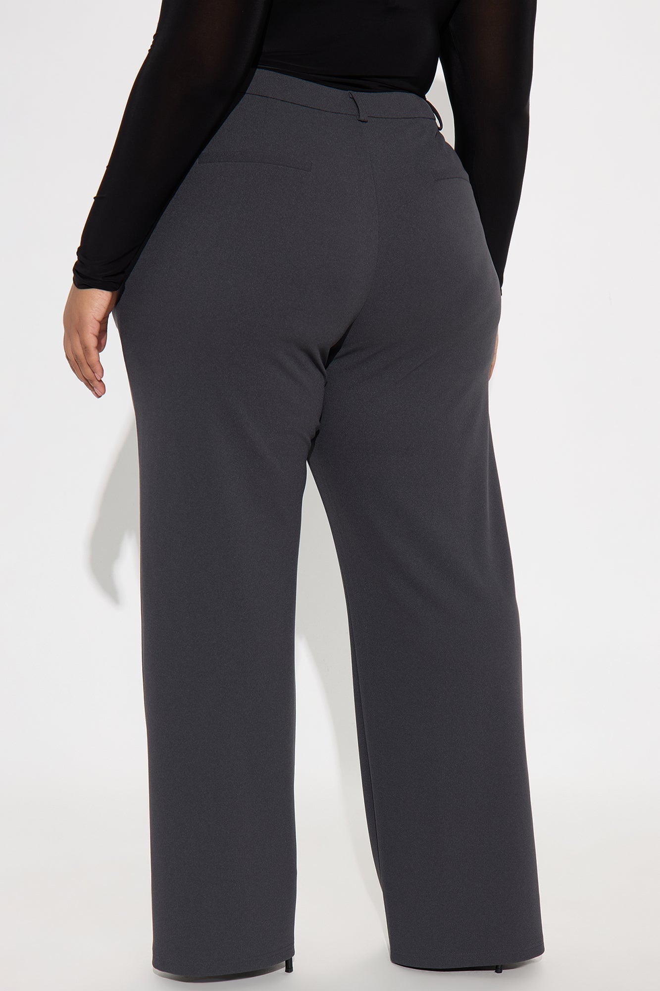 Elma Wide Leg Trouser - Charcoal