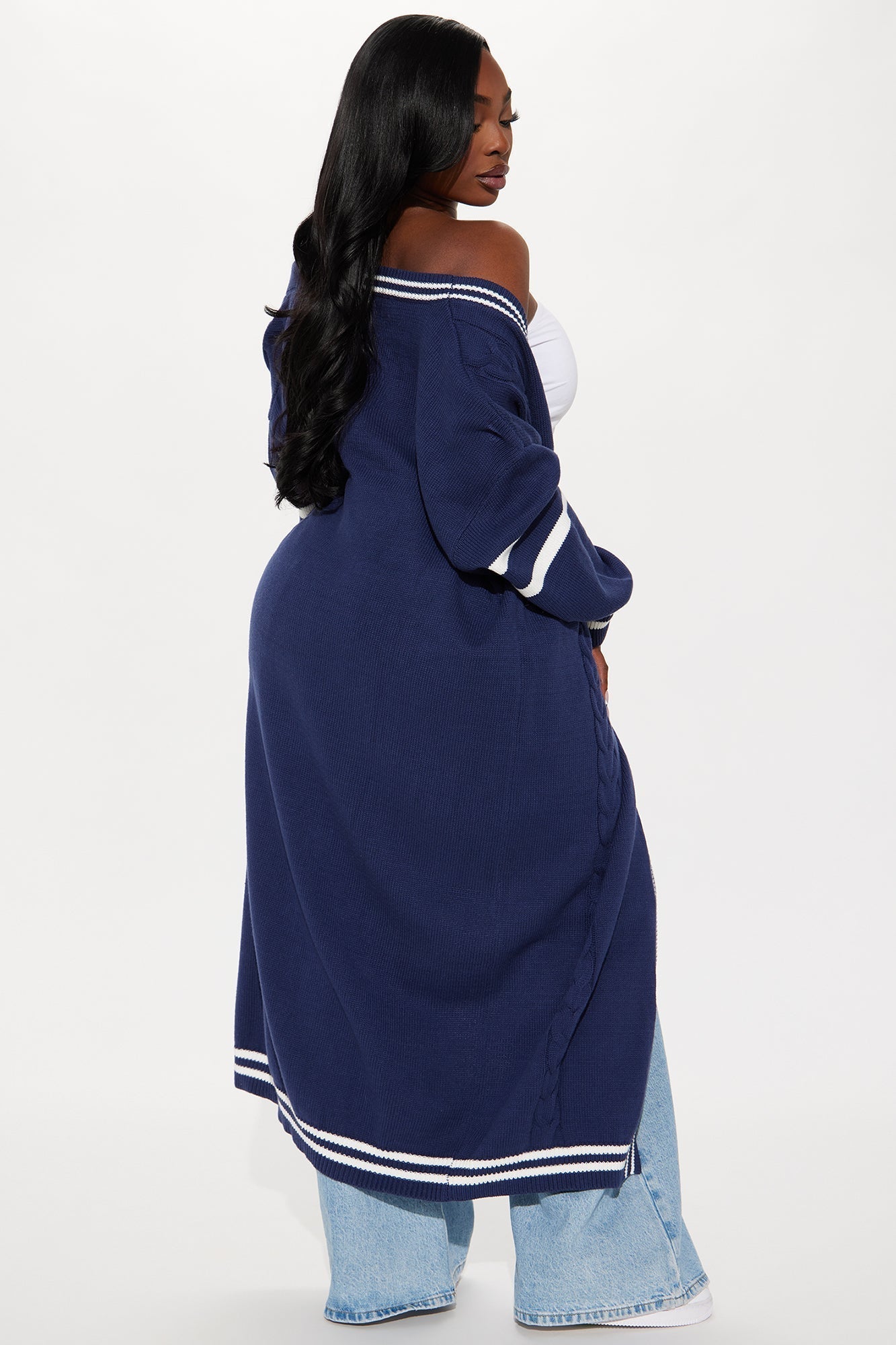 On The Bleachers Varsity Cardigan - Navy/combo