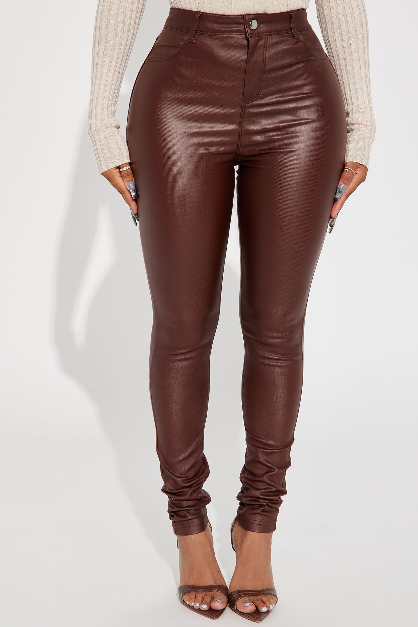 Sammie High Rise Pants - Cognac