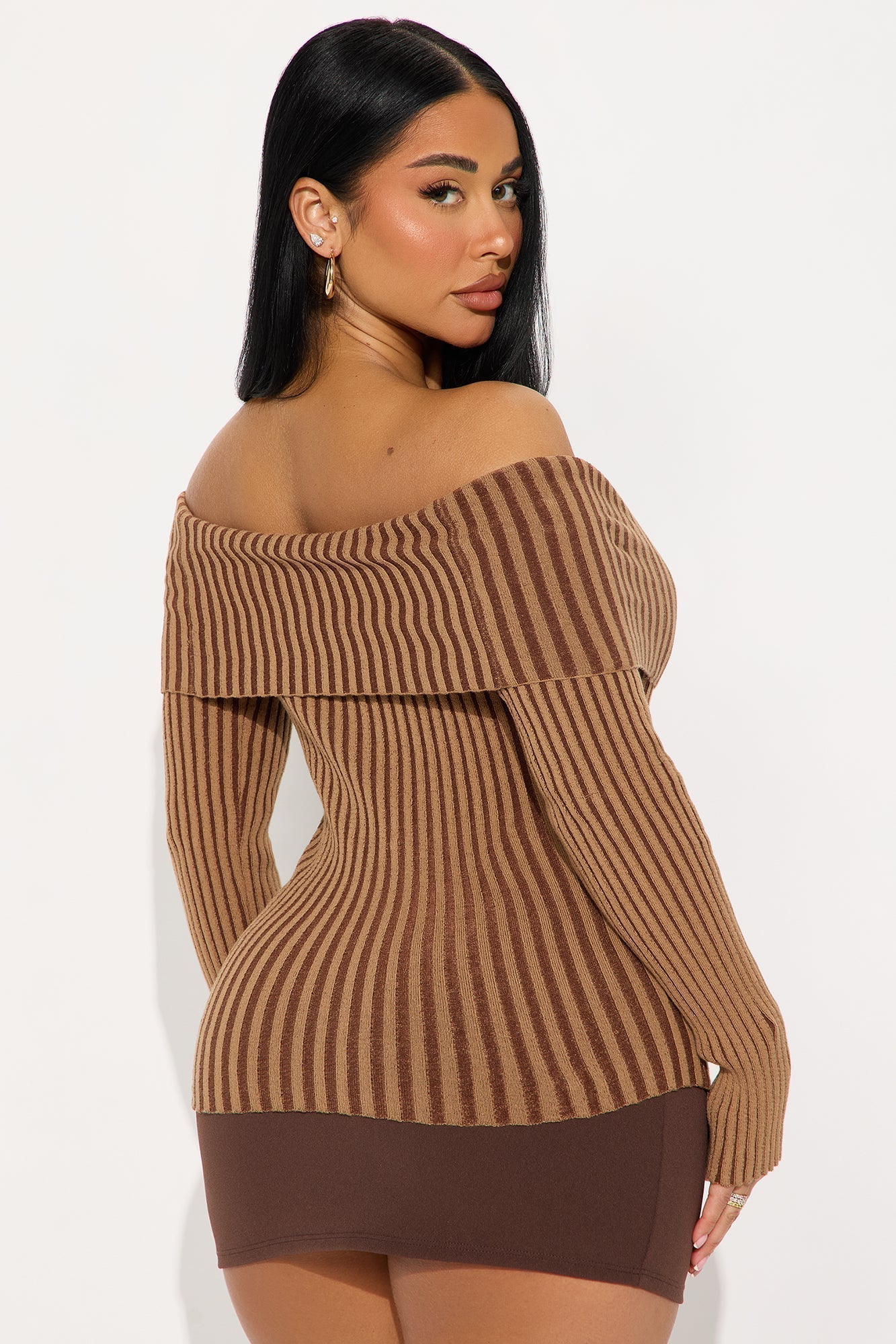 All Yours Washed Sweater Top - Brown