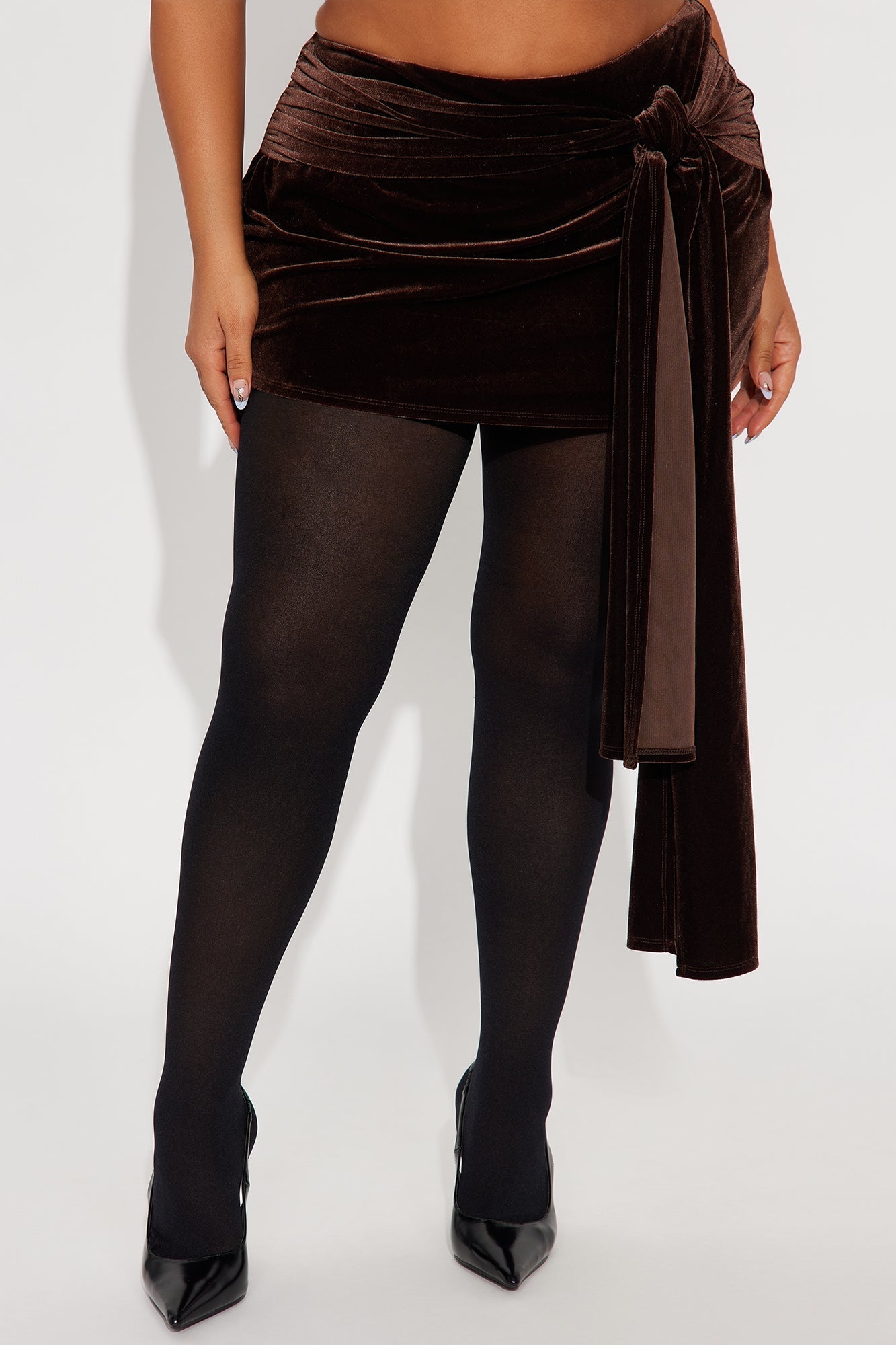 A Velvet Affair Micro Mini Skirt - Chocolate
