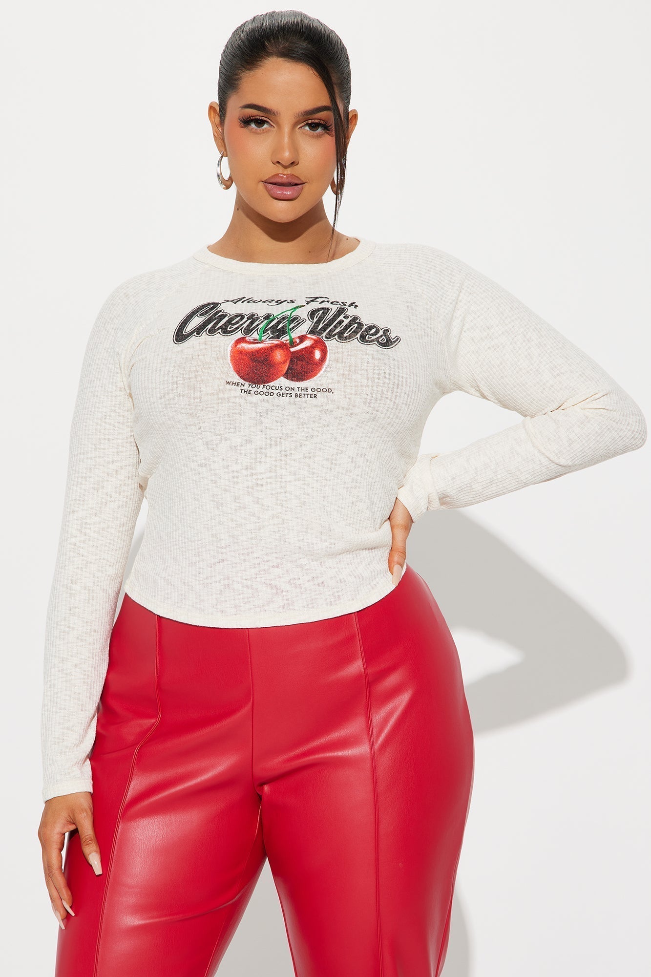 Cherry Vibes Long Sleeve T-Shirt - White