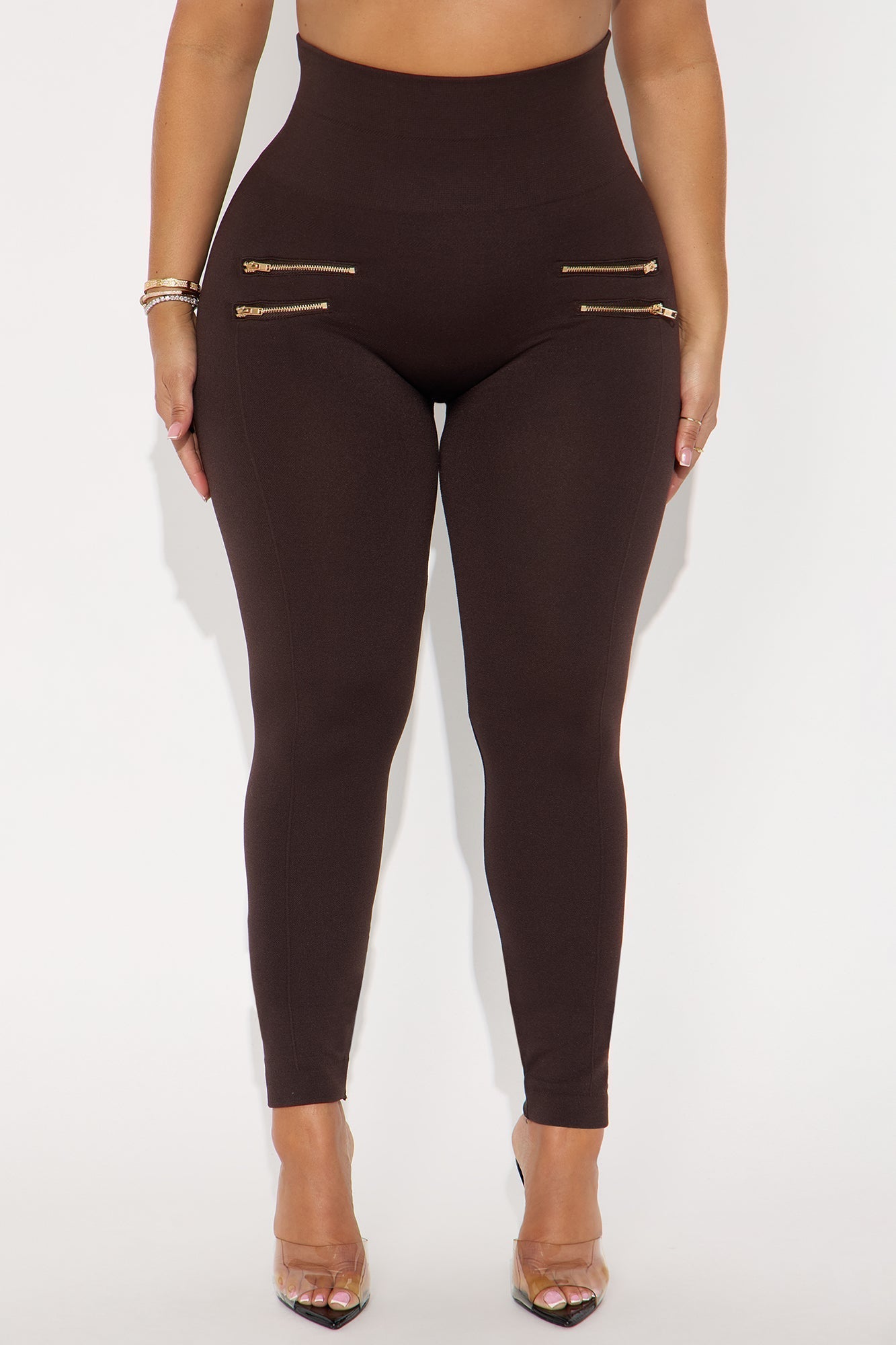 Kiss And Make Up Seamless Leggings - Chocolate