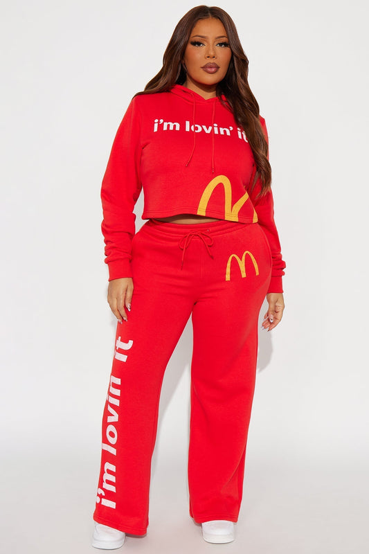 McDonald's I'm Lovin' It Wide Leg Pant - Red
