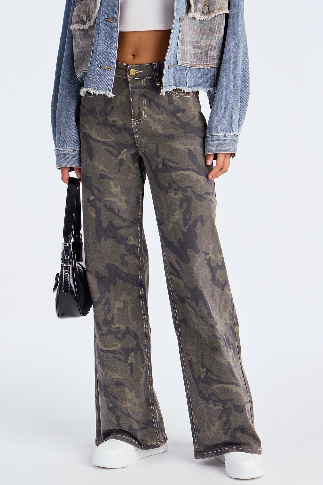 Willow Camo Wide Leg Pant 33″ - Camouflage