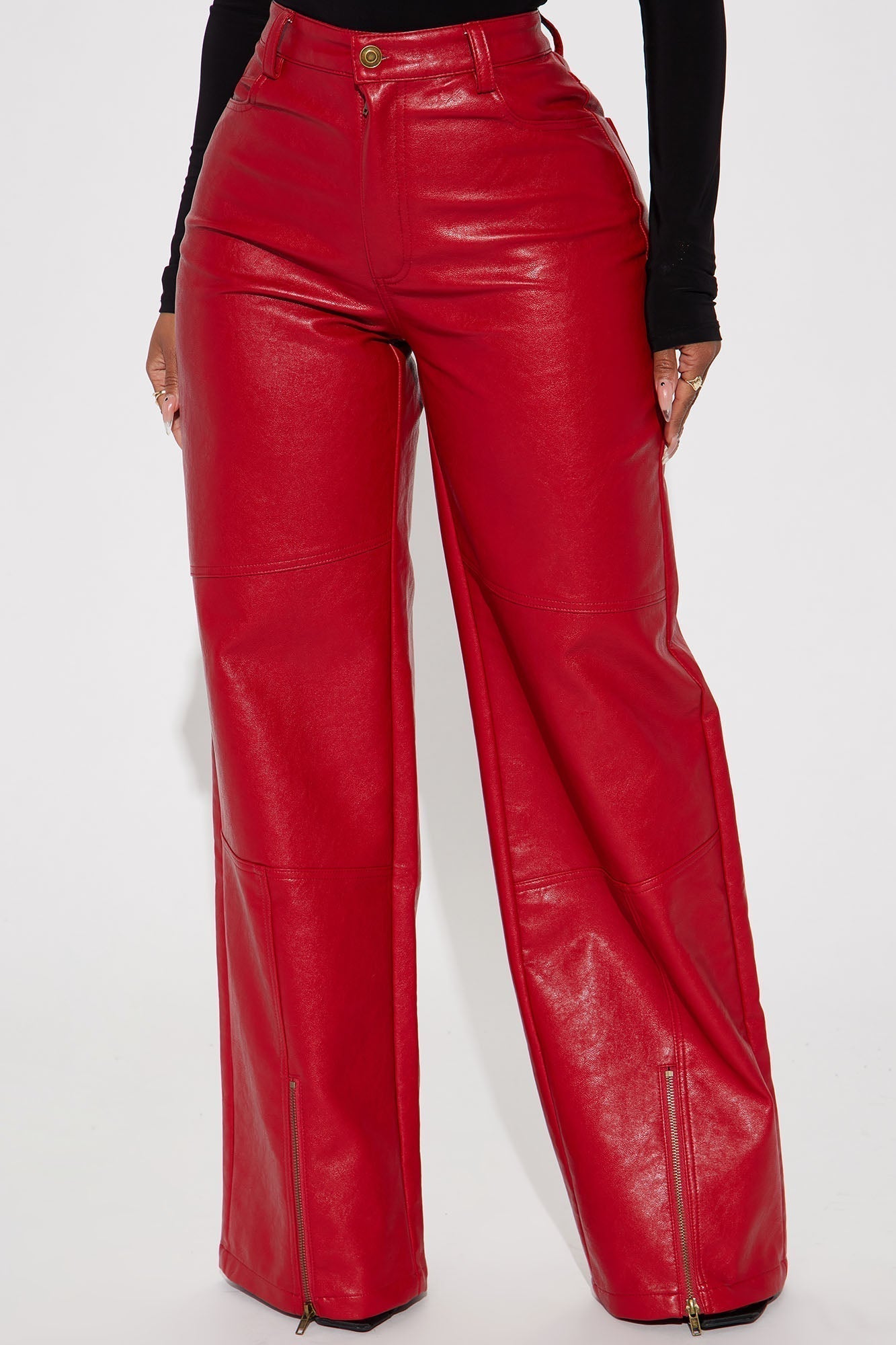 Hot N' Spicy Faux Leather Pant - Red